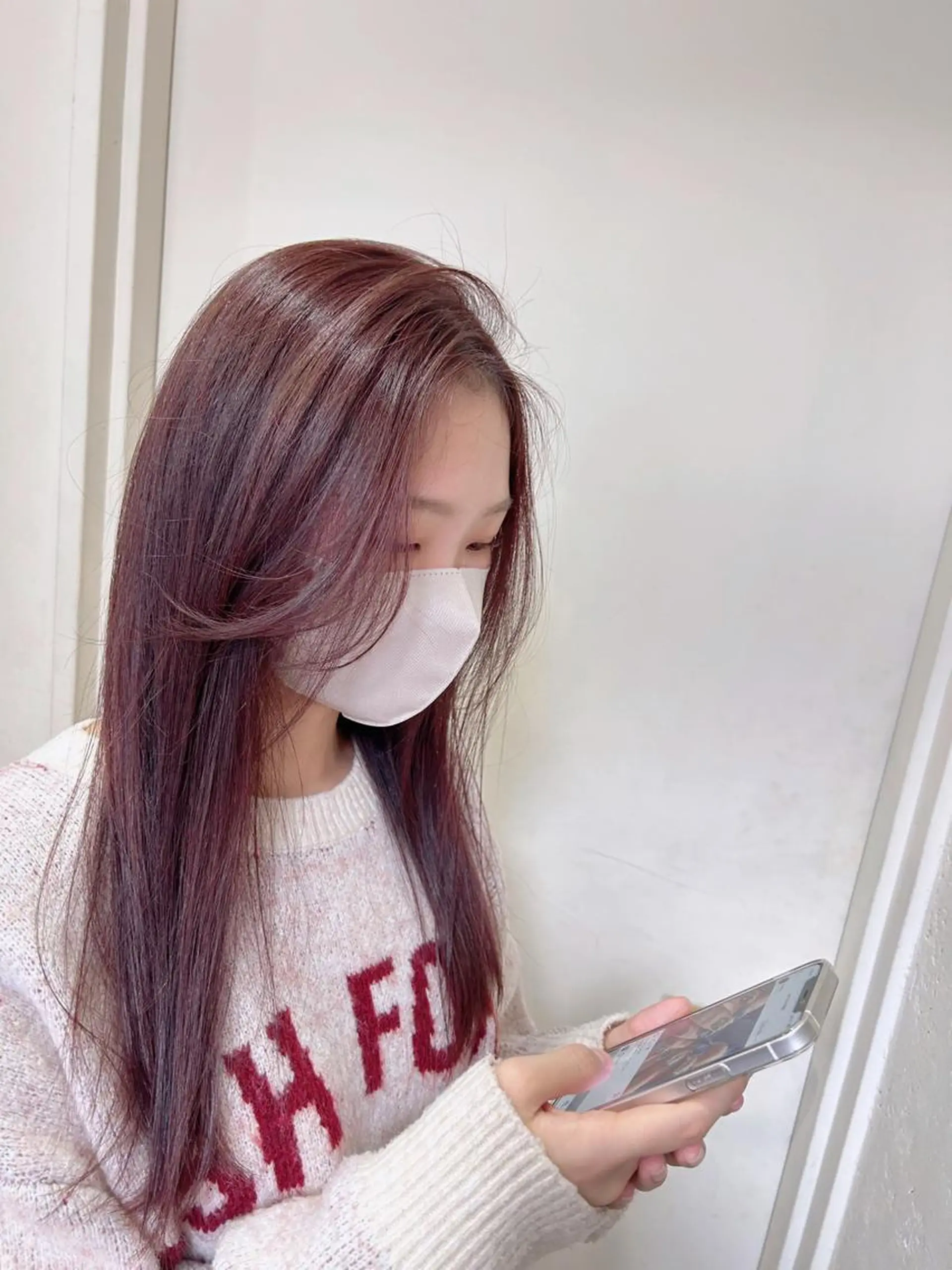 ロング ヘアカラー トリートメント NANAMI/透け感 /グレージュのヘアスタイル