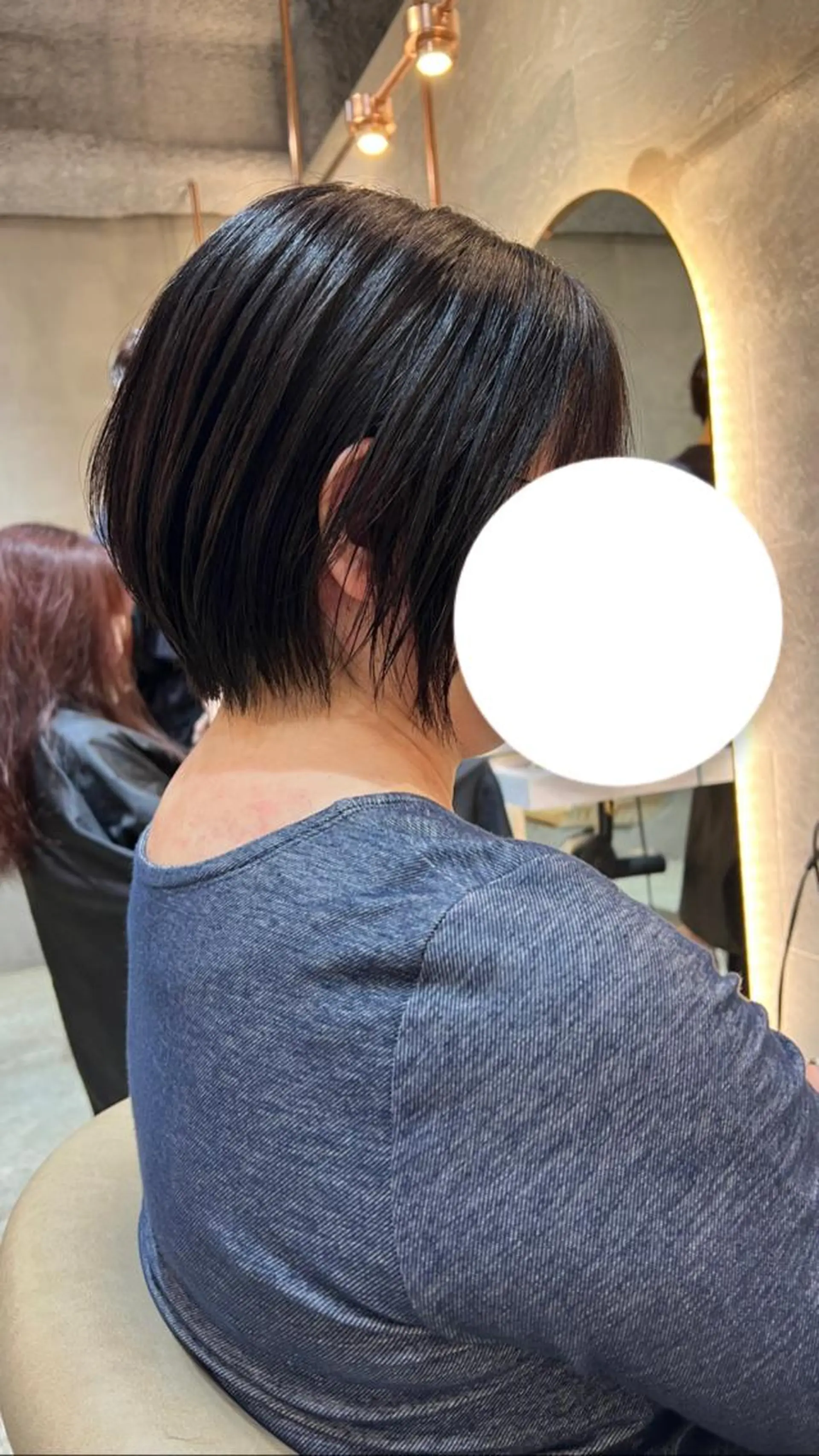 ショート カラー ボブ/巻ける縮毛矯正 /韓国レイヤーはなのヘアスタイル