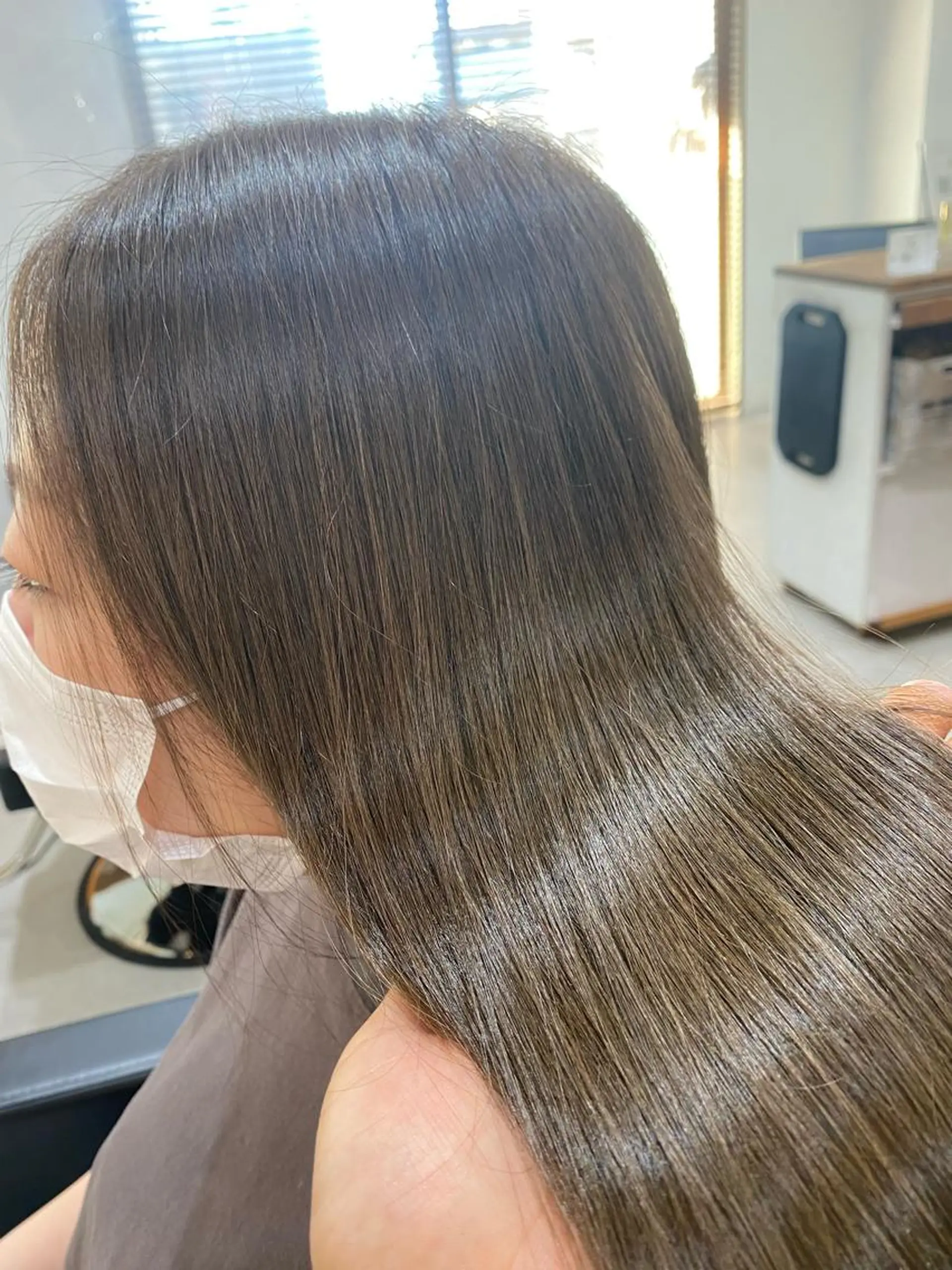 セミロング カラー 銀座⚜️【脱白髪染め 美髪矯正】トグチのヘアスタイル