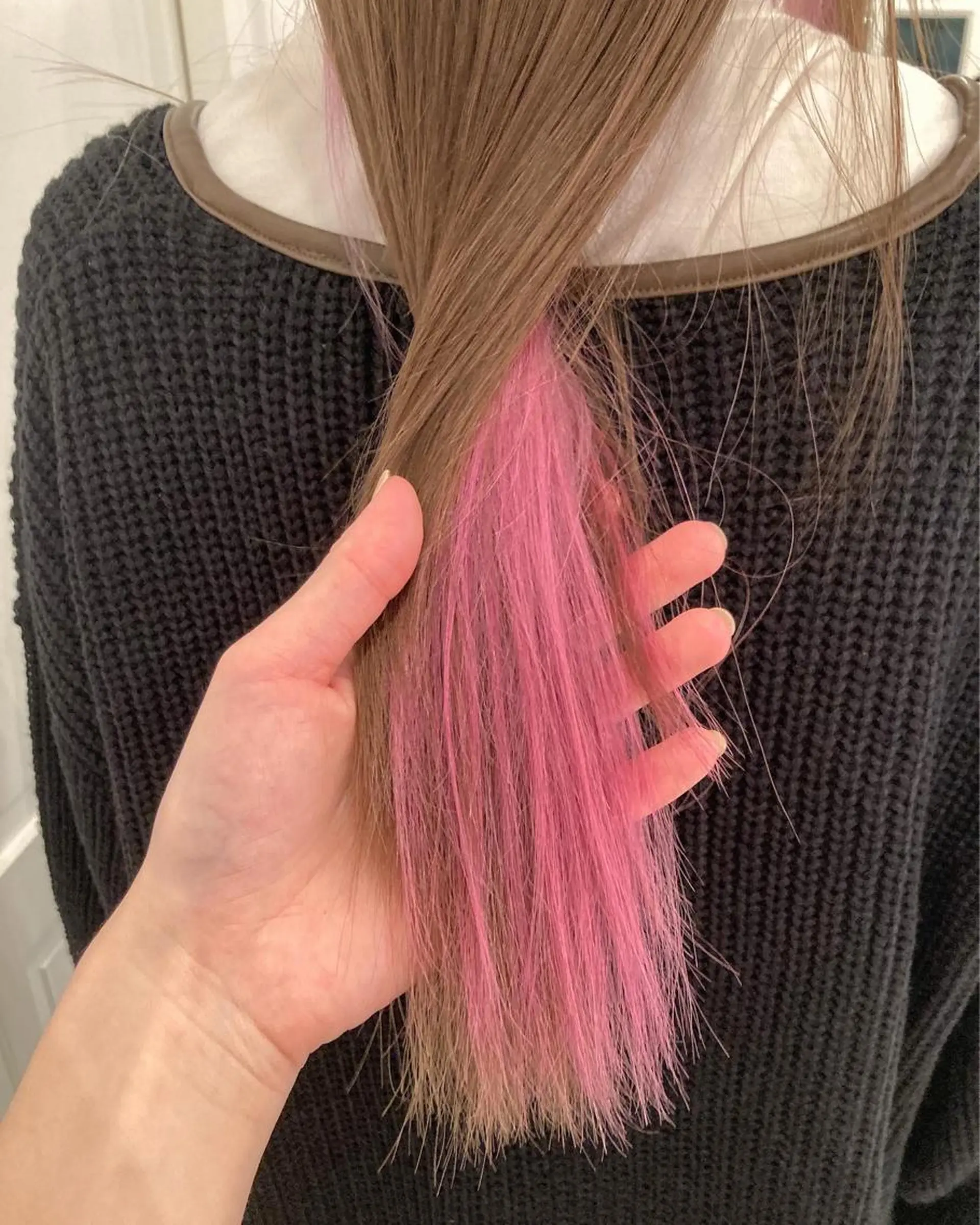 セミロング カラー インナーカラー ピンクカラー お洒落ベージュ🤎 代官山shibukiのヘアスタイル