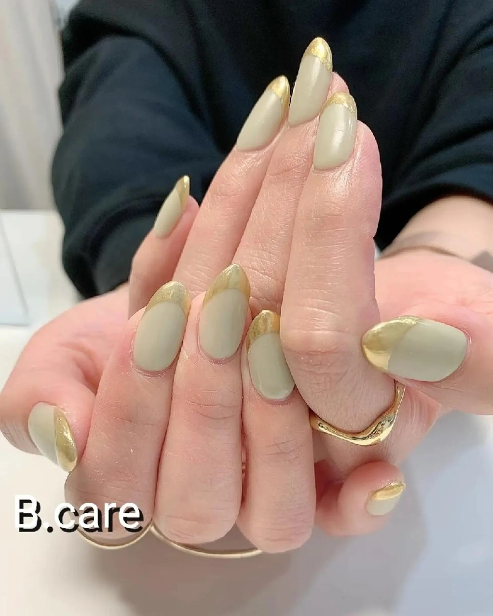 ネイル フレンチネイル ミラーネイル B.care自由ヶ丘所属・早坂  のネイルデザイン