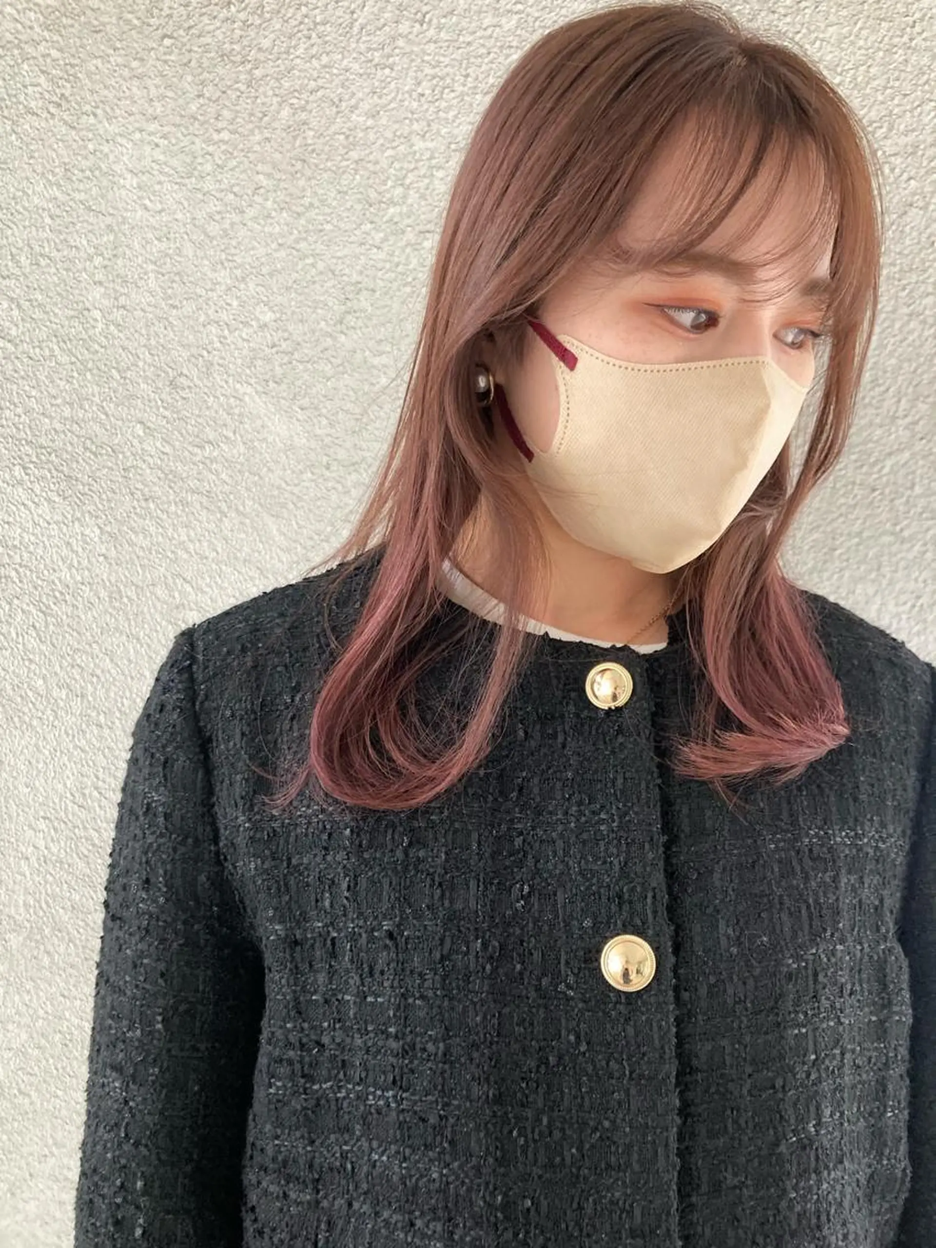 セミロング カラー ベージュカラー グラデーションカラー ピンクカラー ヘアカラー お洒落ベージュ🤎 代官山shibukiのヘアスタイル