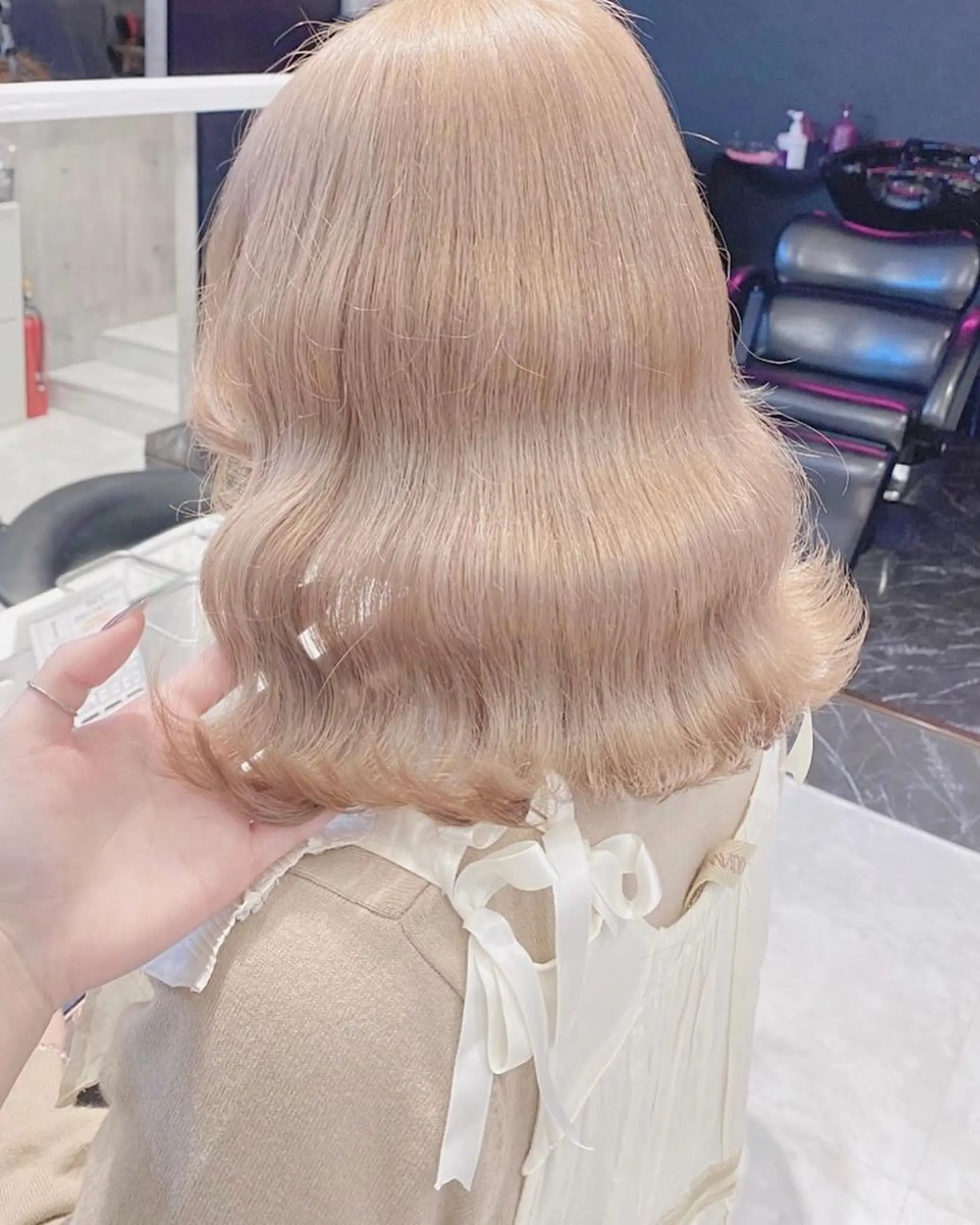 ミディアム カラー パーマ ヘアアレンジ メンズ キッズ ネイル マツエク・マツパ アイブロウ 🎀韓国スタイル YURINA🎀のヘアスタイル