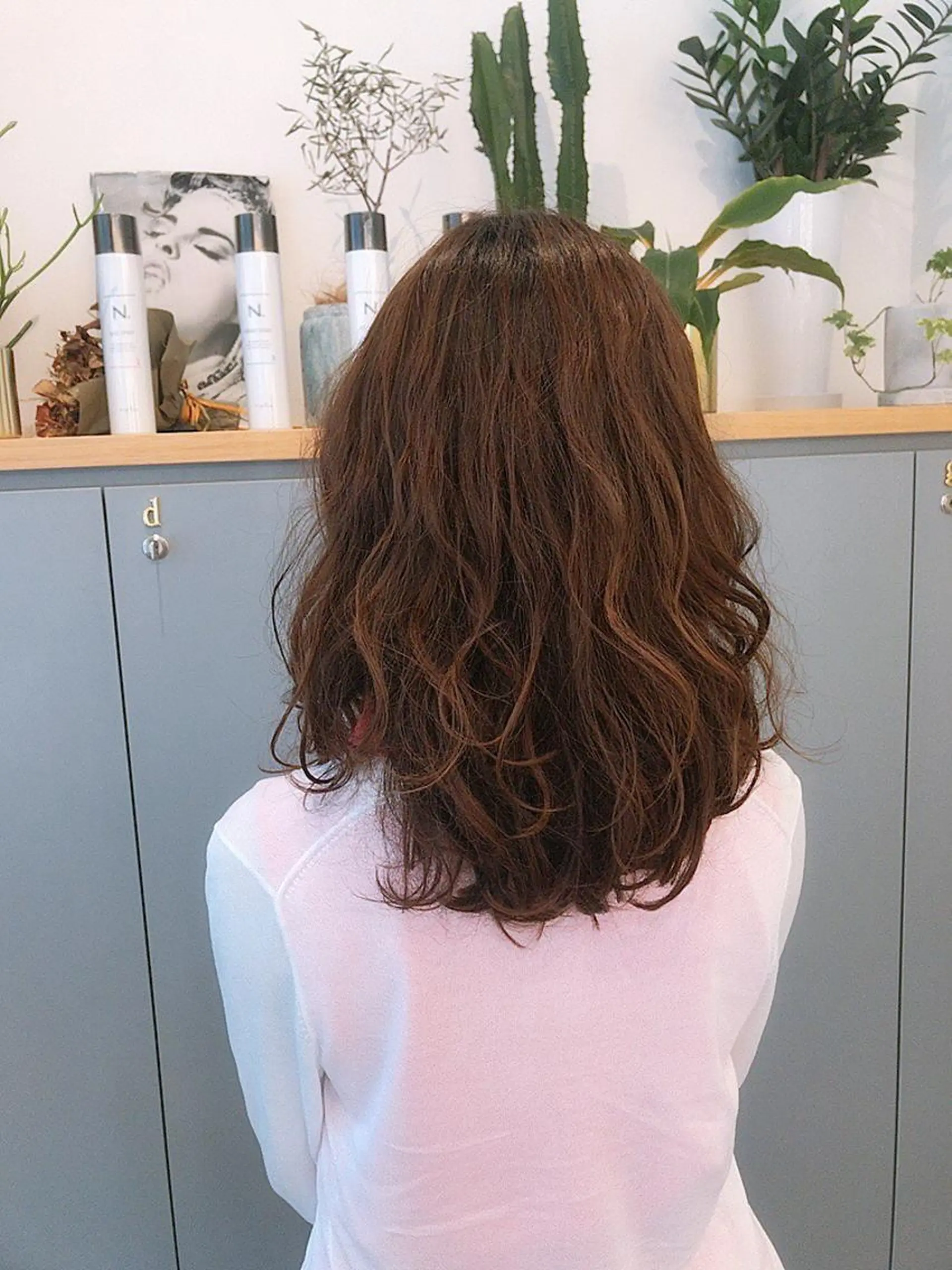 ロング カラー パーマ ente im所属・上田 文香のヘアスタイル