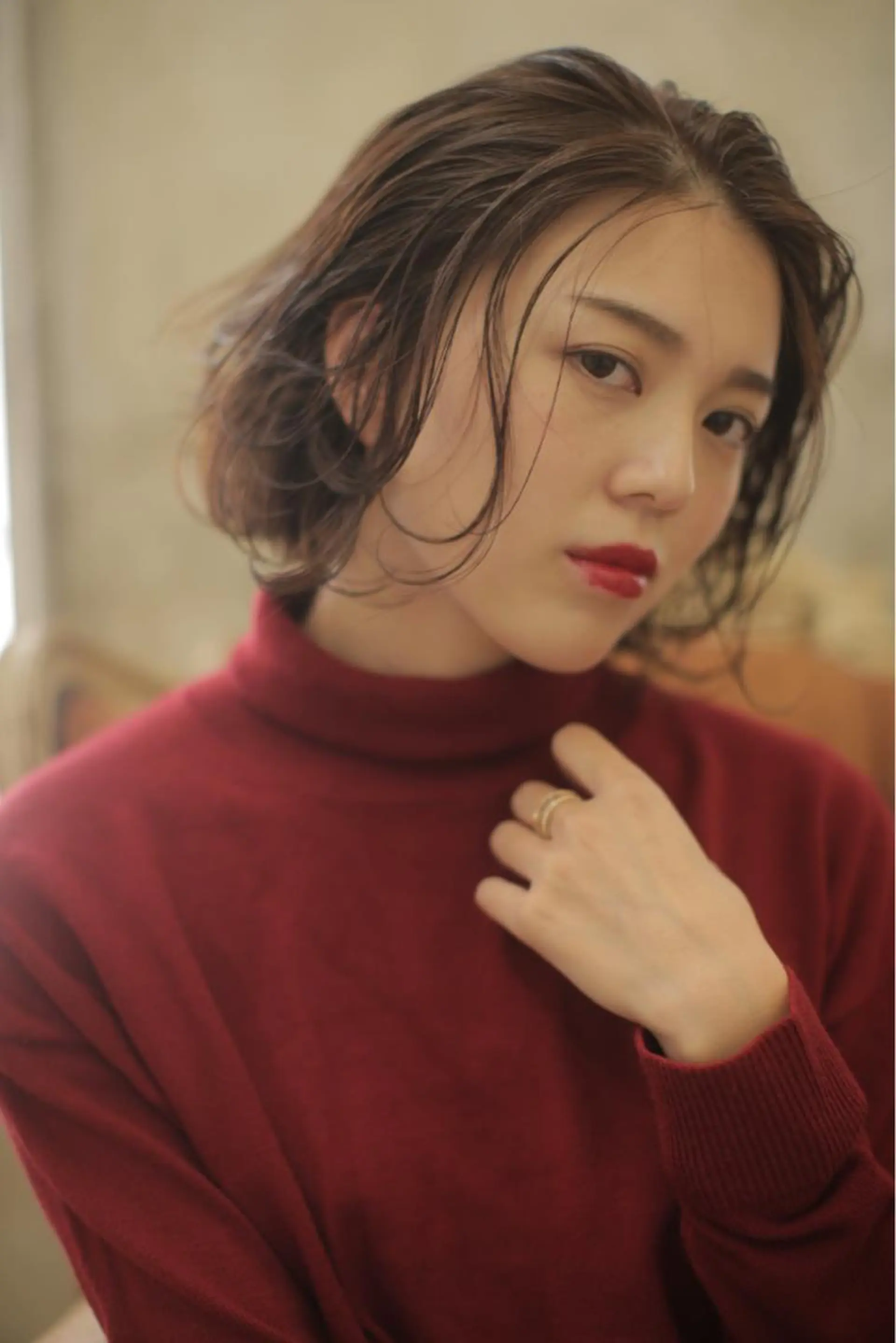 ショート カラー パーマ シールエクステ⭐️ オオミタクヤのヘアスタイル