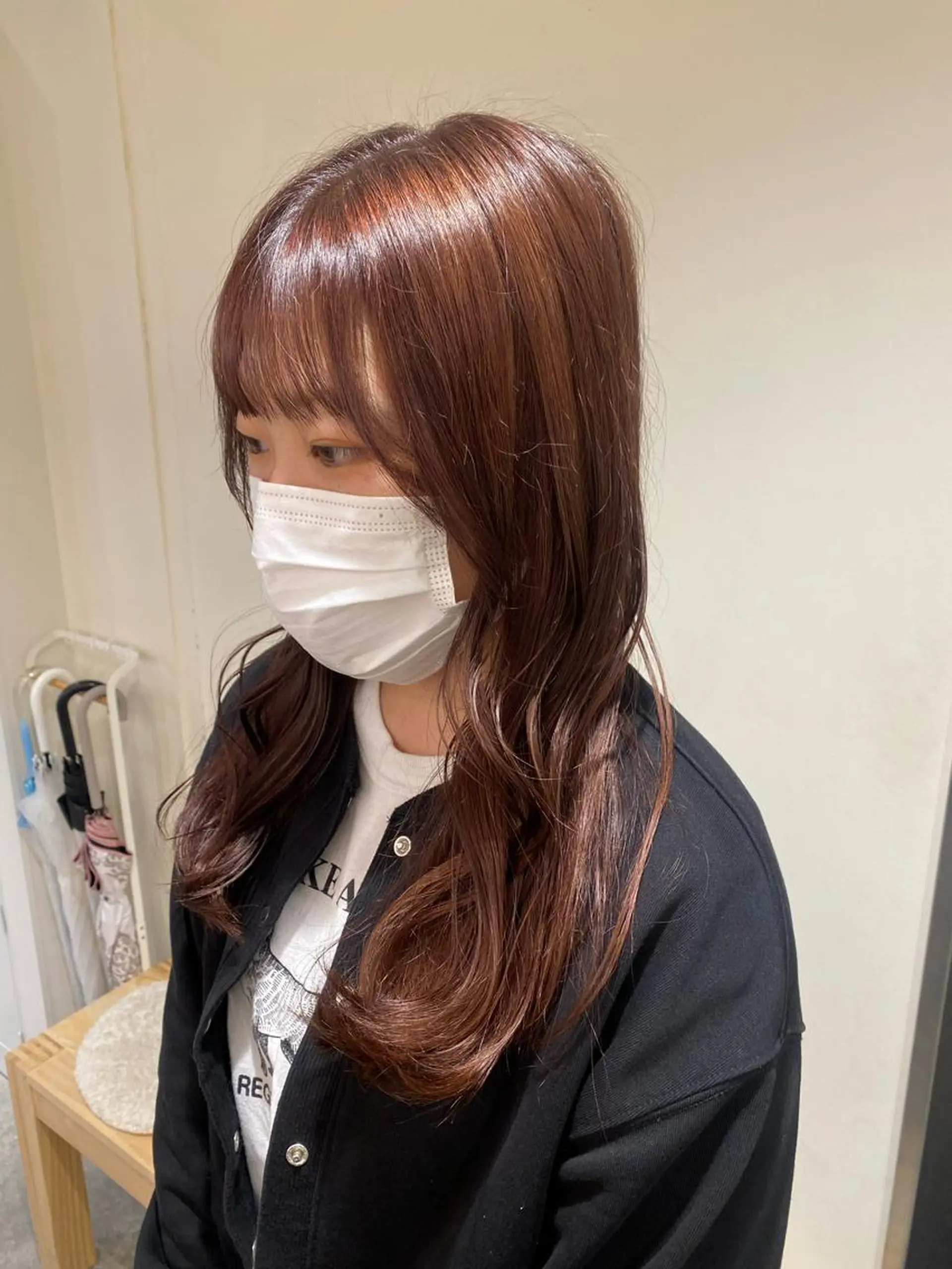セミロング カラー ヘアアレンジ ピンクカラー ヘアカラー ボブ /ニュアンス/ satomi🧸💖のヘアスタイル