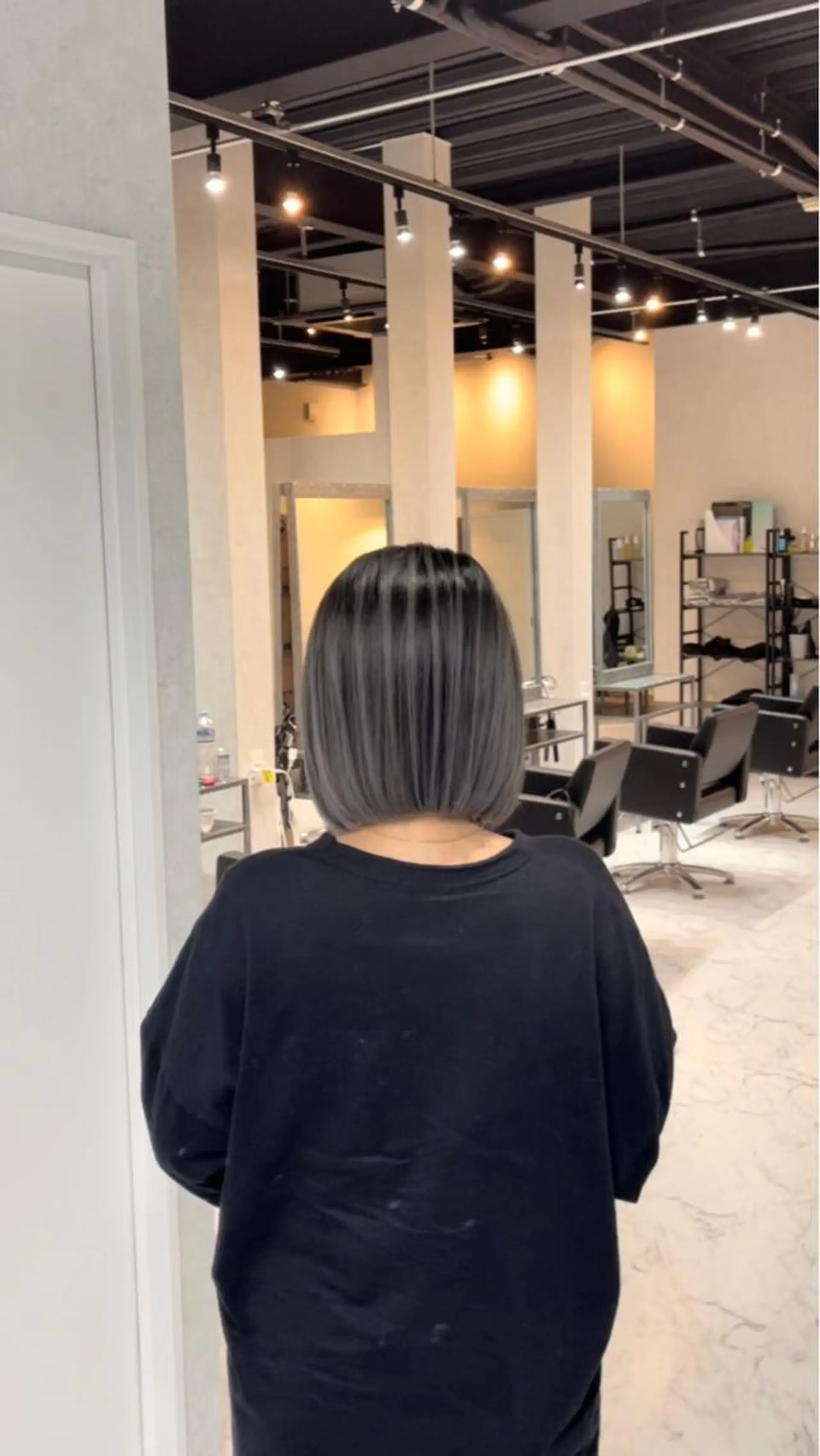 ショート カラー バレイヤージュ デザインカラー ハイライトカラー 外国人風カラー ハイライト カット ヘアカラー トリートメント アンドウ ユウ/ レイヤーカット/韓国のヘアスタイル