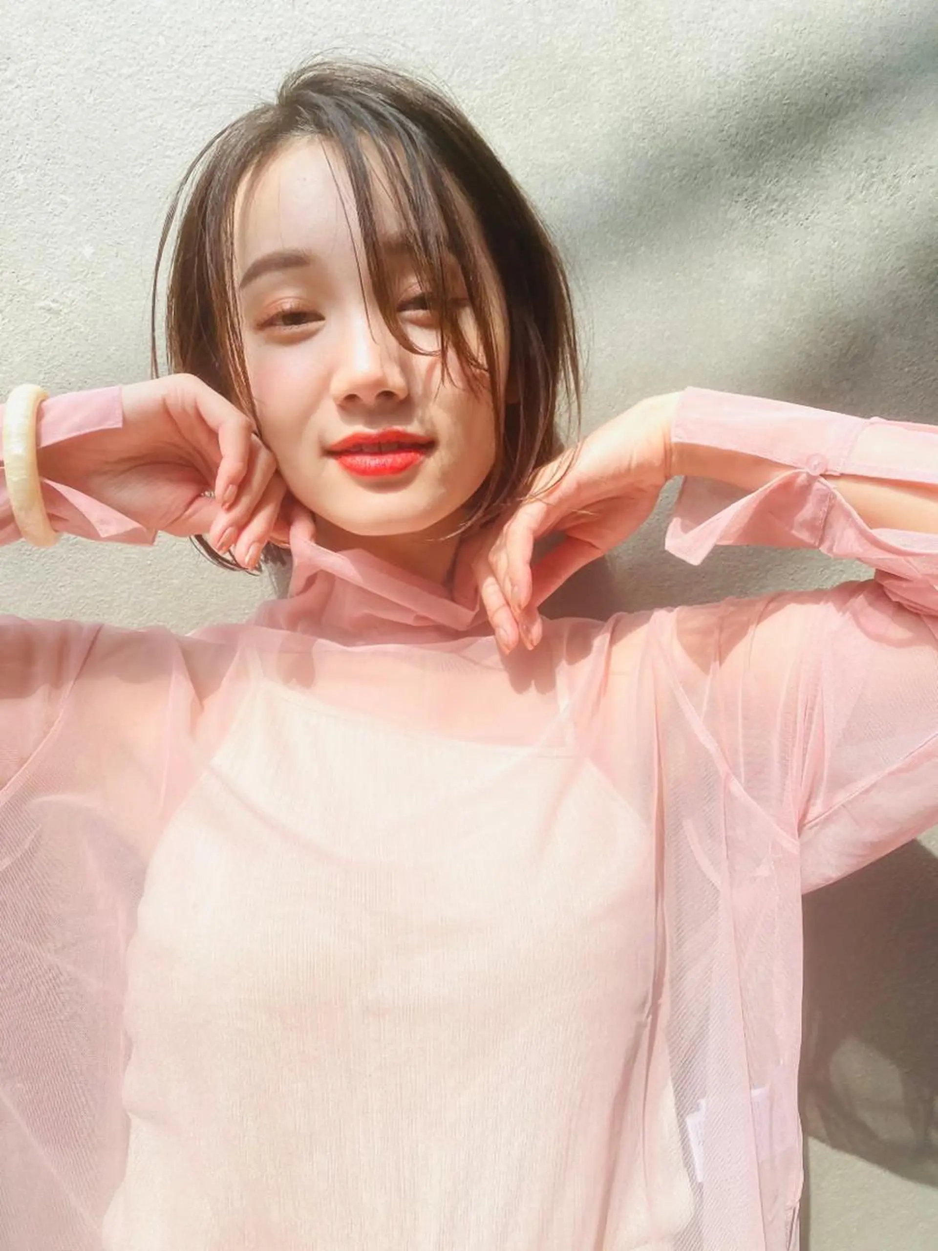 ミディアム カラー ヘアアレンジ ベージュカラー モカベージュ ヘアカラー トリートメント 山崎 澪のヘアスタイル