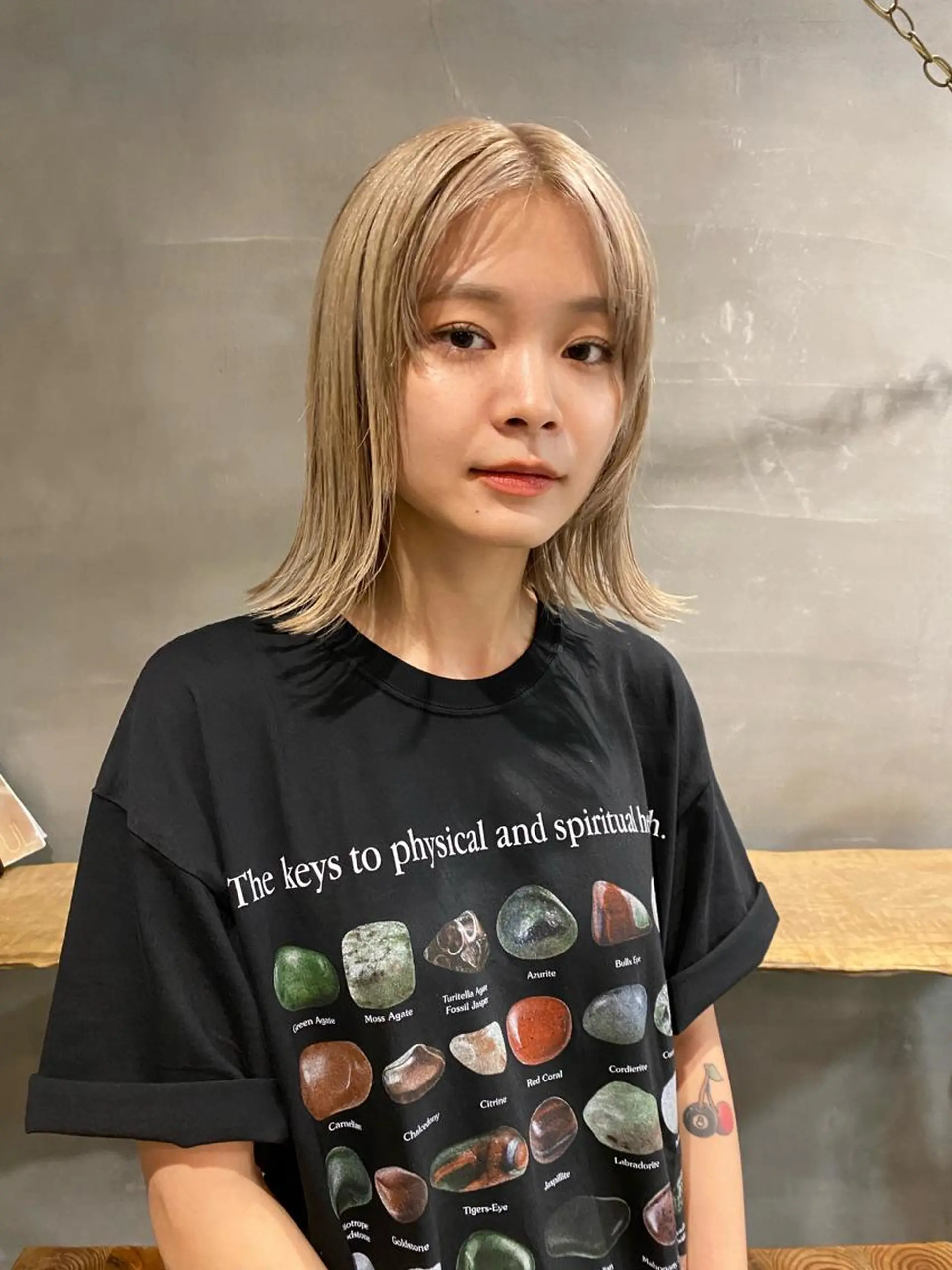ミディアム カット ヘアカラー too good所属・gouru 難波美容師のヘアスタイル