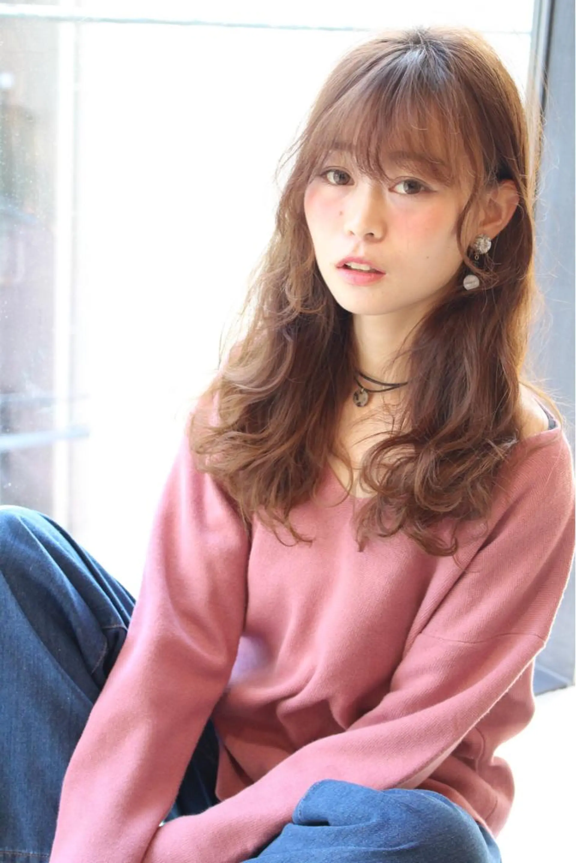 セミロング カラー ヘアアレンジ ヘアセット 加藤 綾華のヘアスタイル