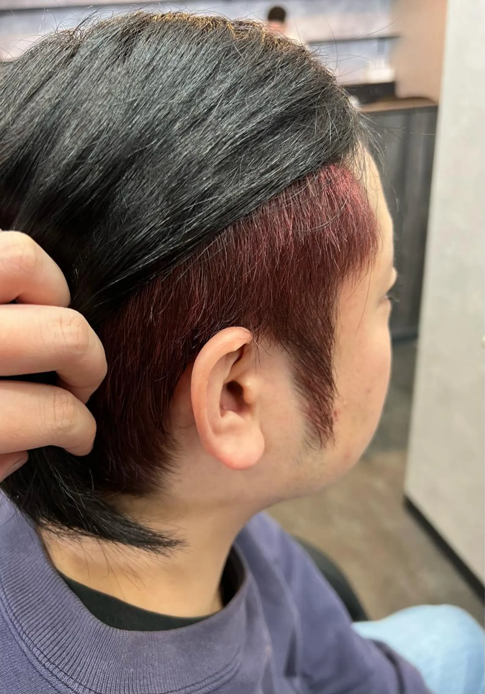 メンズ 髪質改善カラー🎀 アイブロウ✨麗華のヘアスタイル