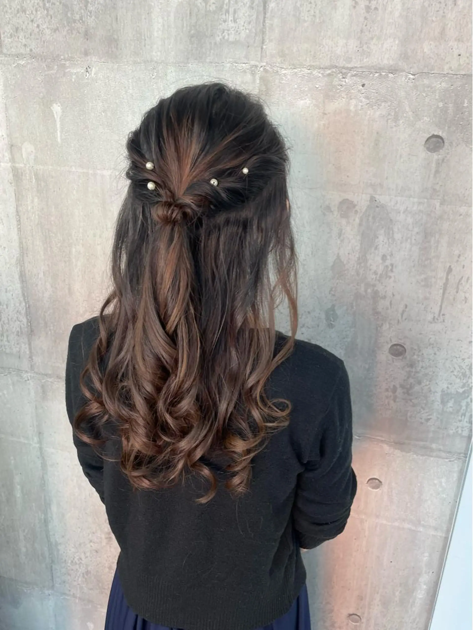 ヘアアレンジ ハーフアップ _WHITE浜松店 もえかのヘアスタイル