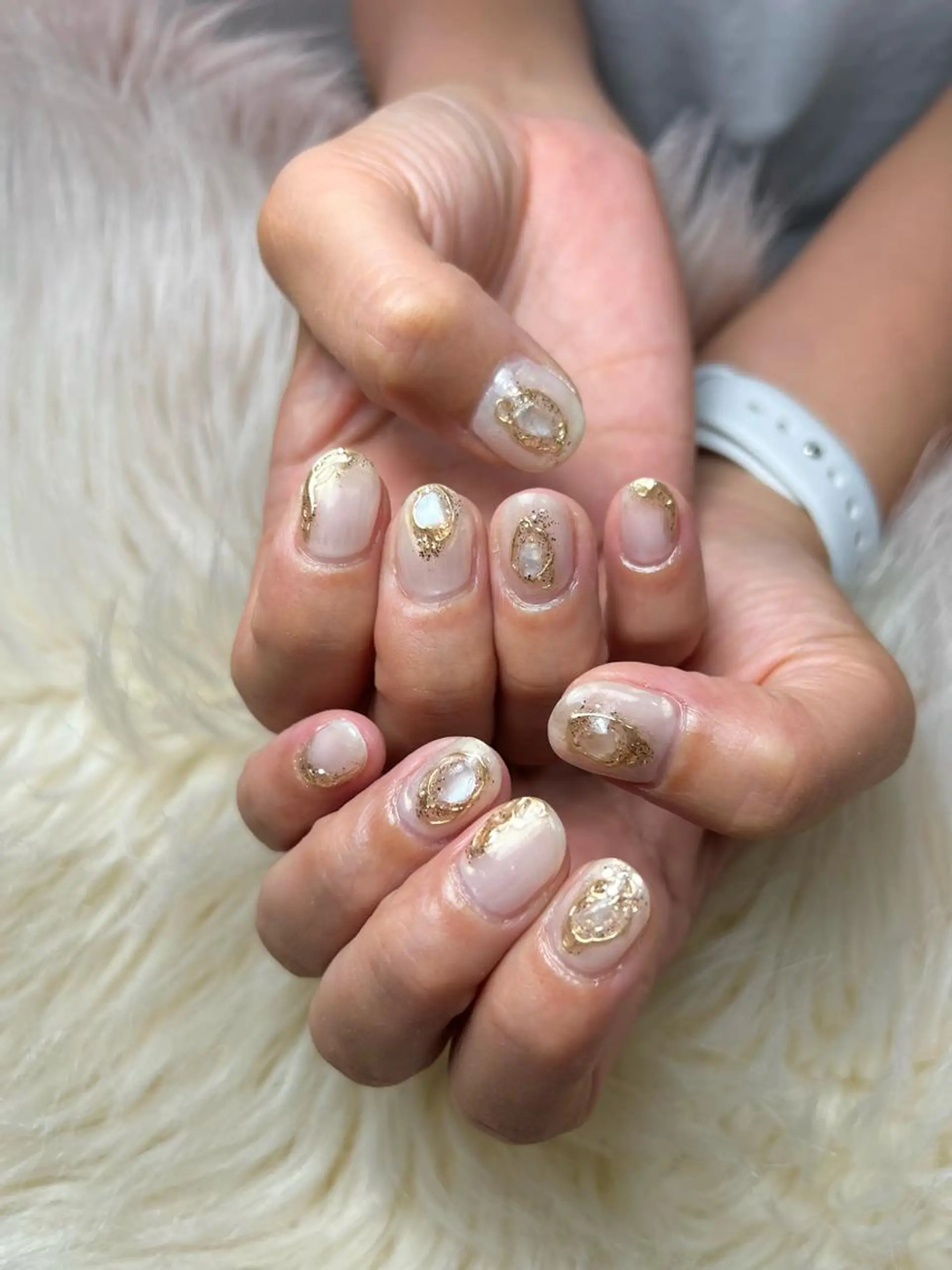 ネイル ジェルネイル ミラーネイル 持ち込み パラジェル 夏ネイル flowers nailのネイルデザイン