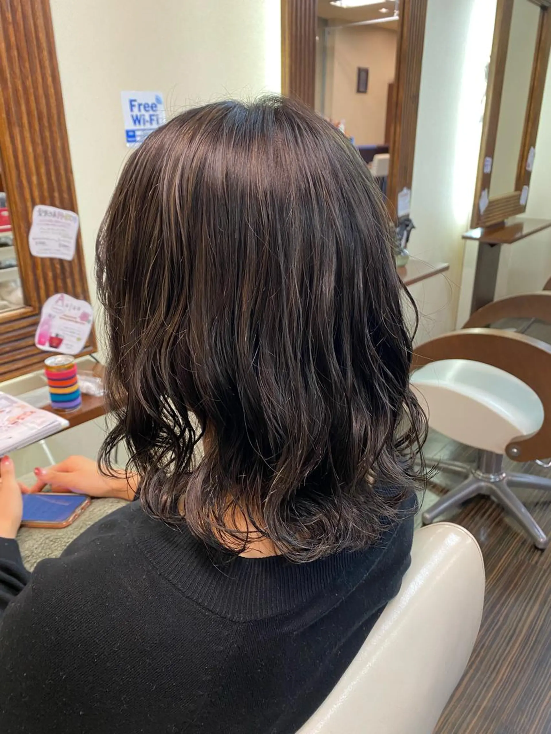 ミディアム カラー ヘアアレンジ ヘアカラー トリートメント 加藤 瑠美のヘアスタイル