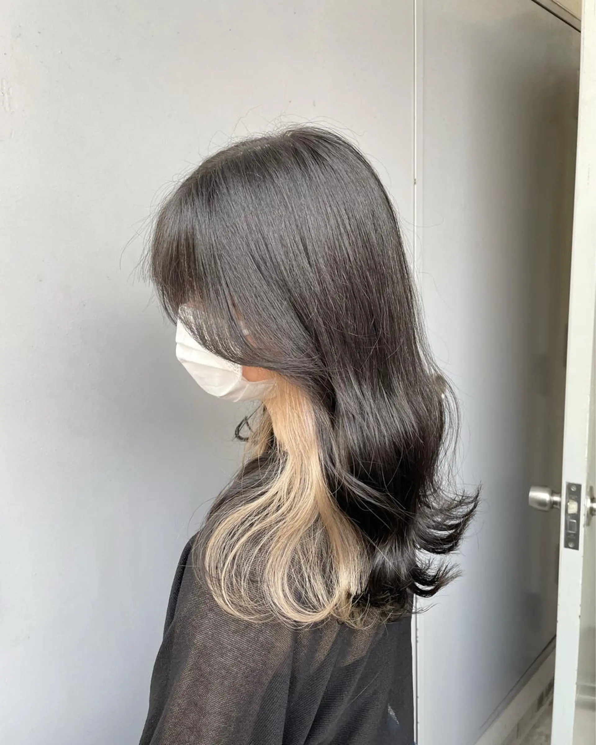 ロング カラー ヘアカラー トリートメント ヘッドスパ ヘアセット I'S.横浜所属・赤み消しカラー 🍀JUNKIのヘアスタイル