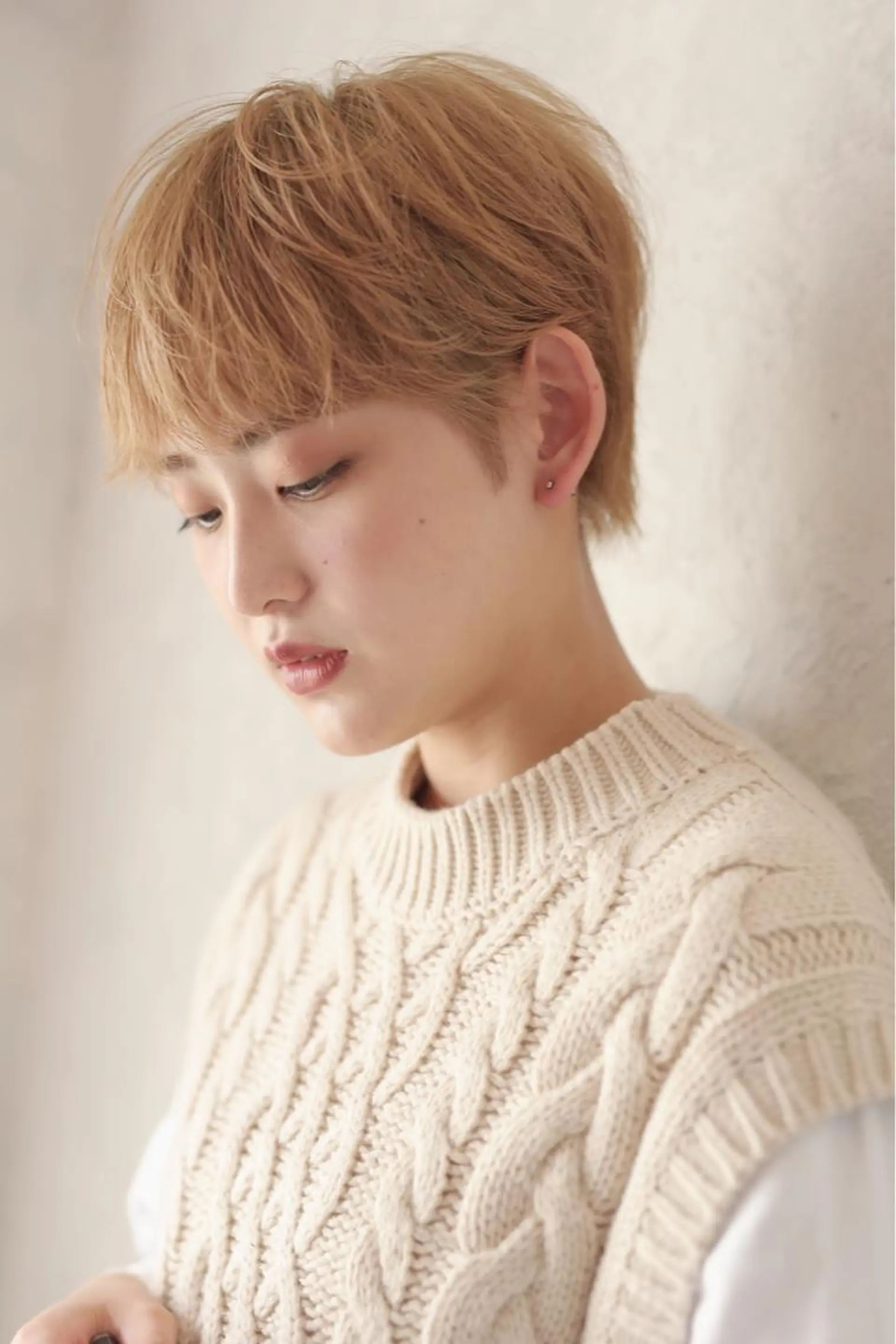 ショート カラー パーマ/透明感カラー /ボブ/吉田一生のヘアスタイル