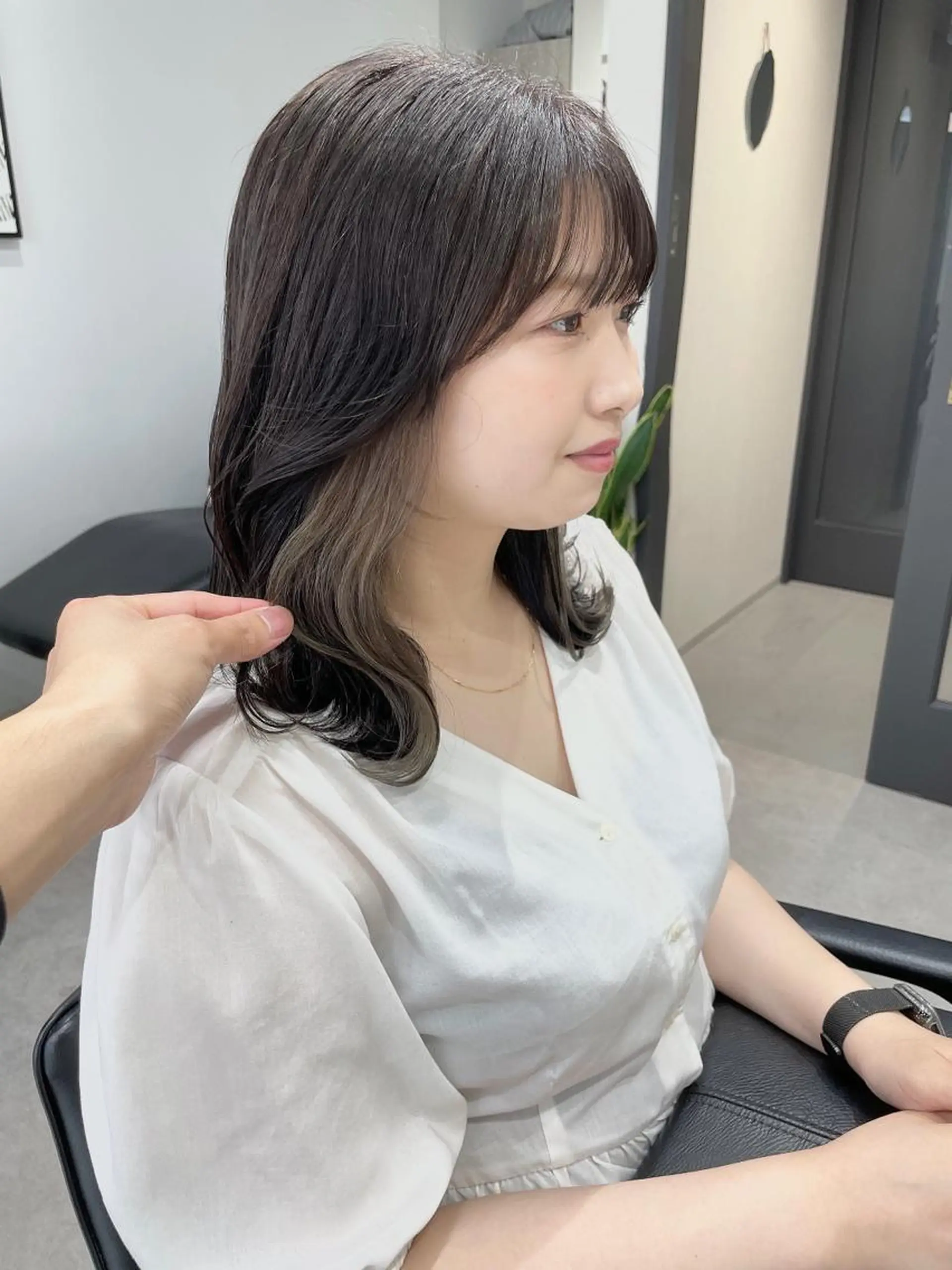 ミディアム カラー カット ヘアカラー 髪質改善will hairdesignのヘアスタイル