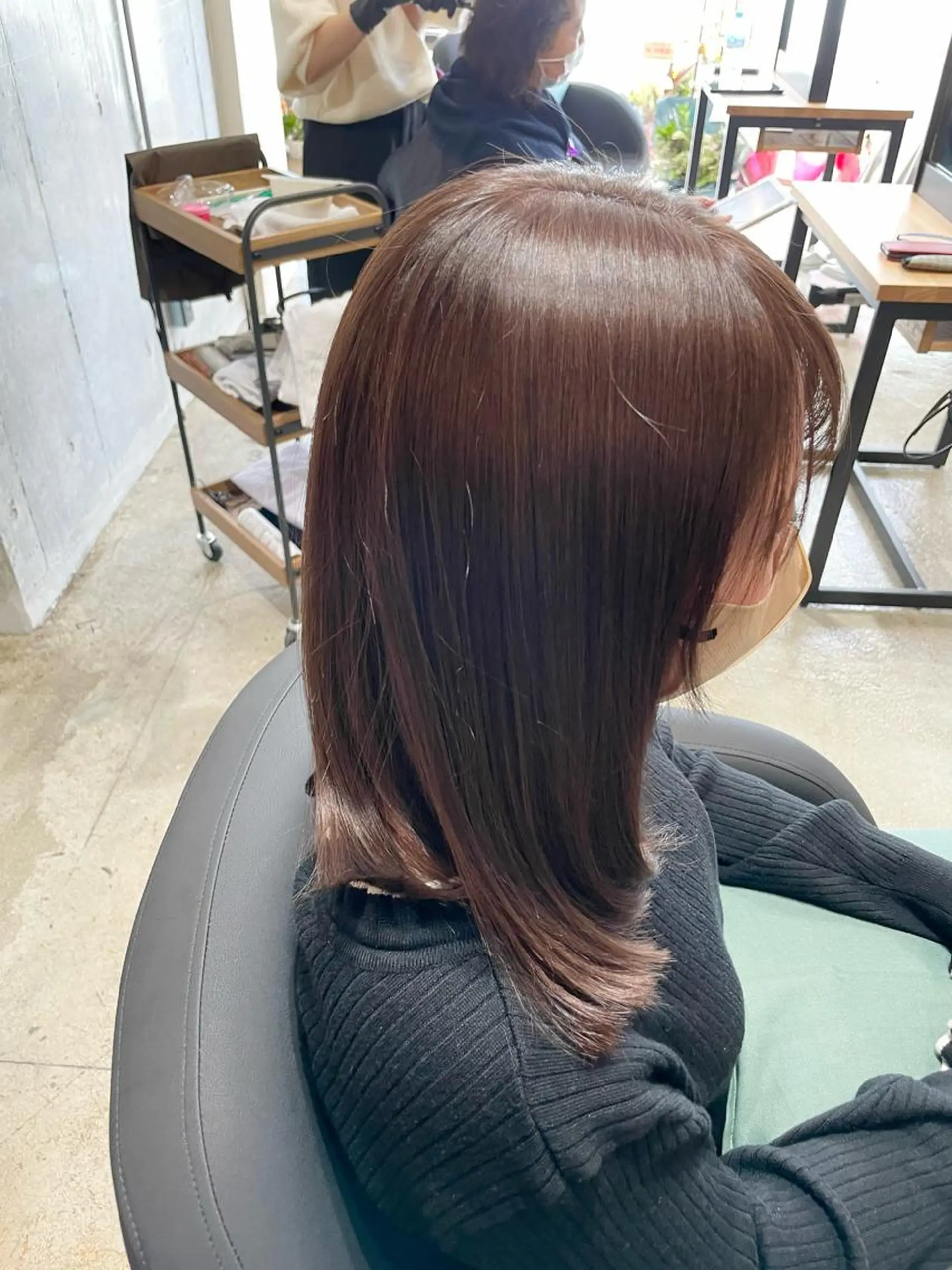 ミディアム カラー ヘアカラー トリートメント ✨髪質改善/ブリーチ /ショート高山のヘアスタイル