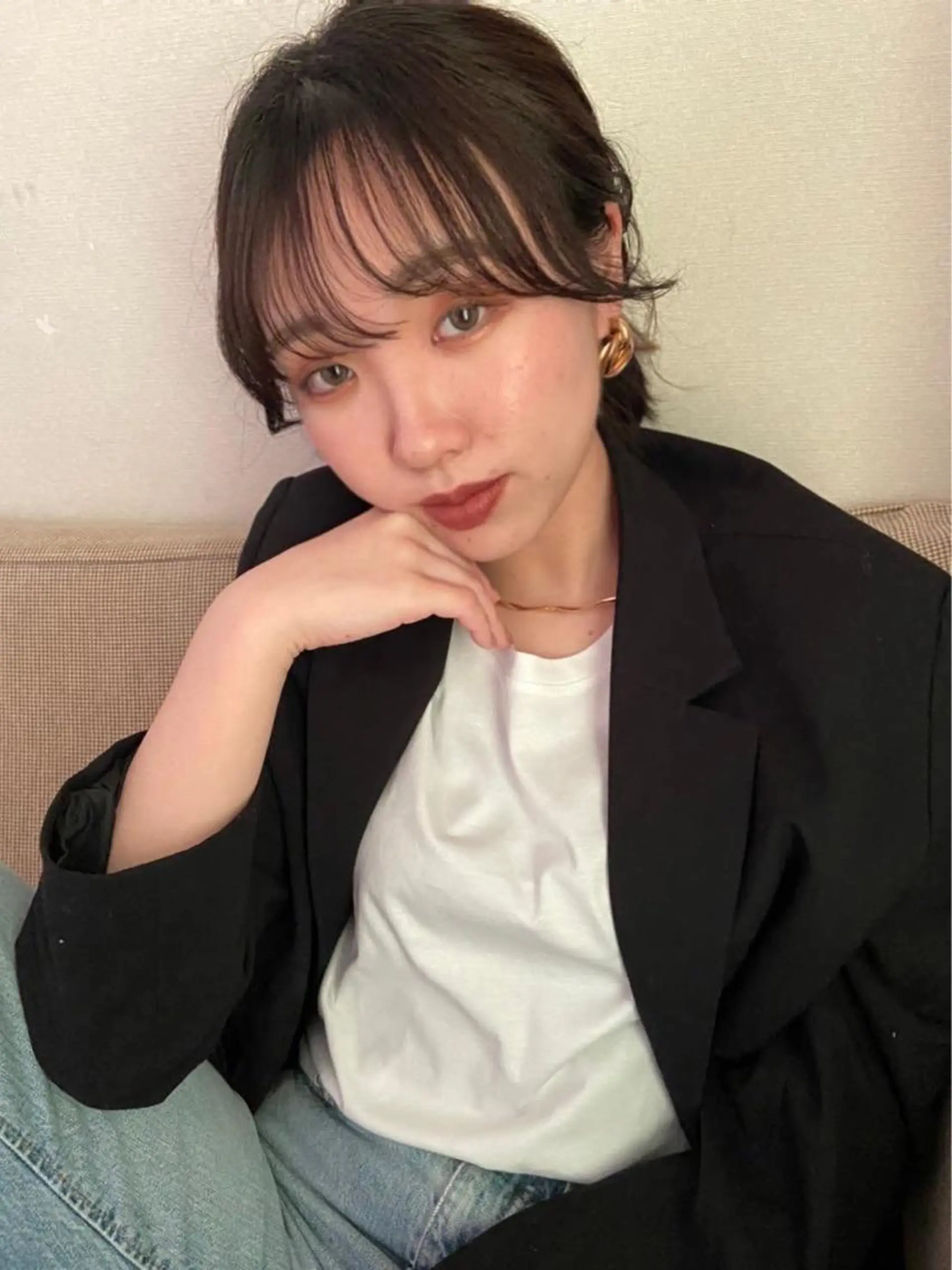 セミロング カラー KOCHAB本山所属・三谷 はるなのヘアスタイル