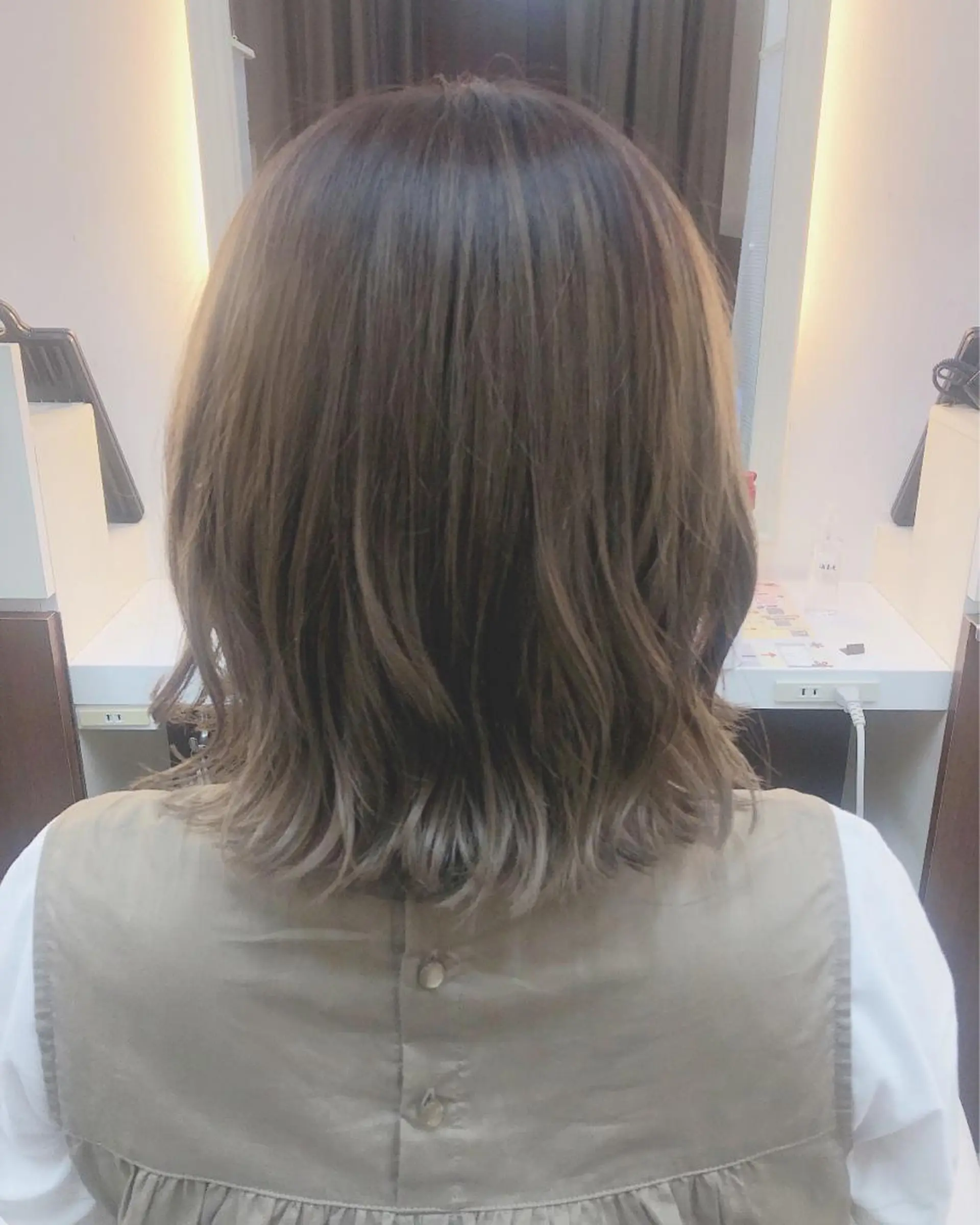 ミディアム カット いけがみ ゆかなのヘアスタイル