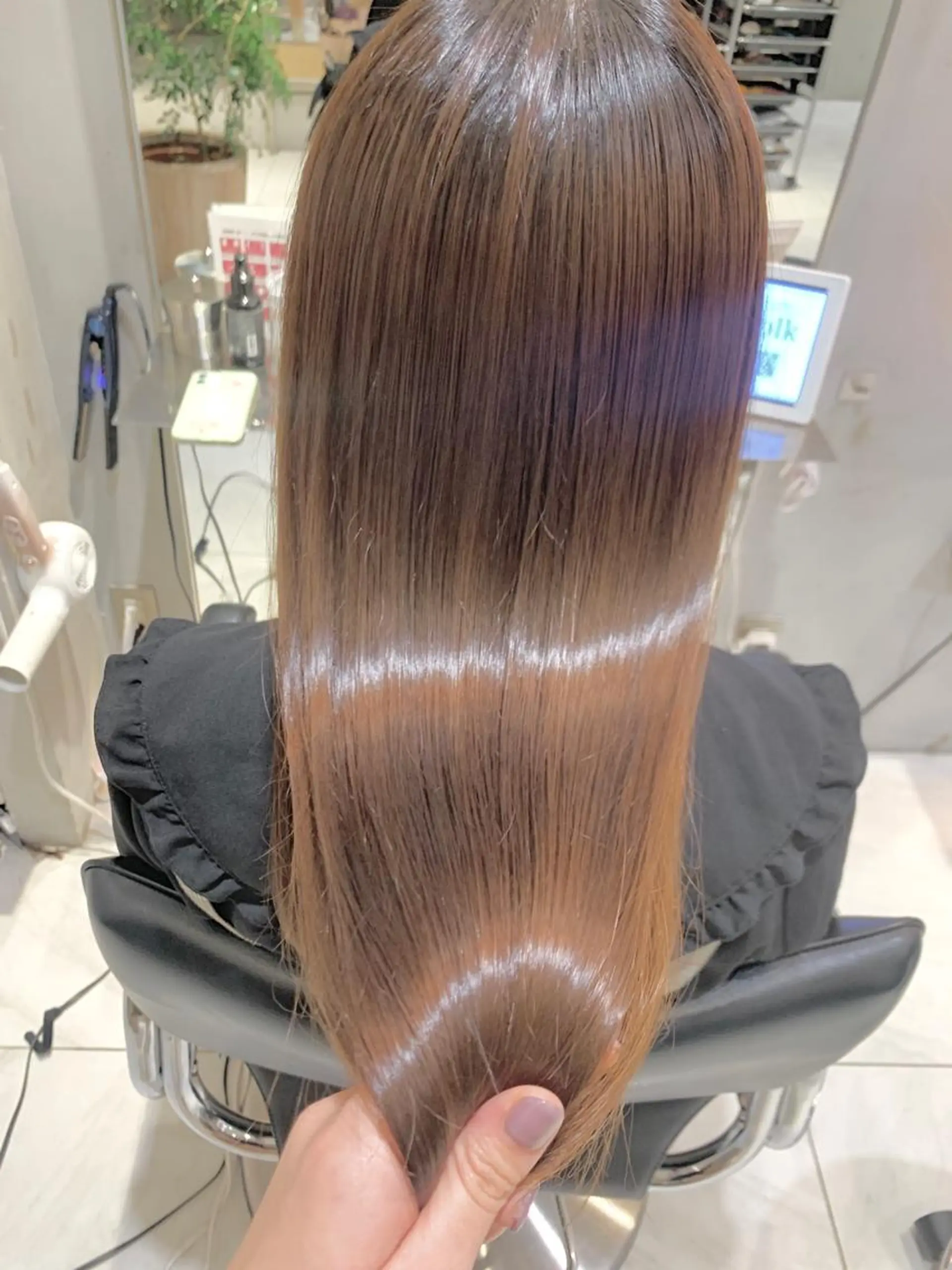 ロング パーマ ストレートパーマ 縮毛矯正 トリートメント ヘッドスパ 🎀艶モテカラー🎀 彩季のヘアスタイル