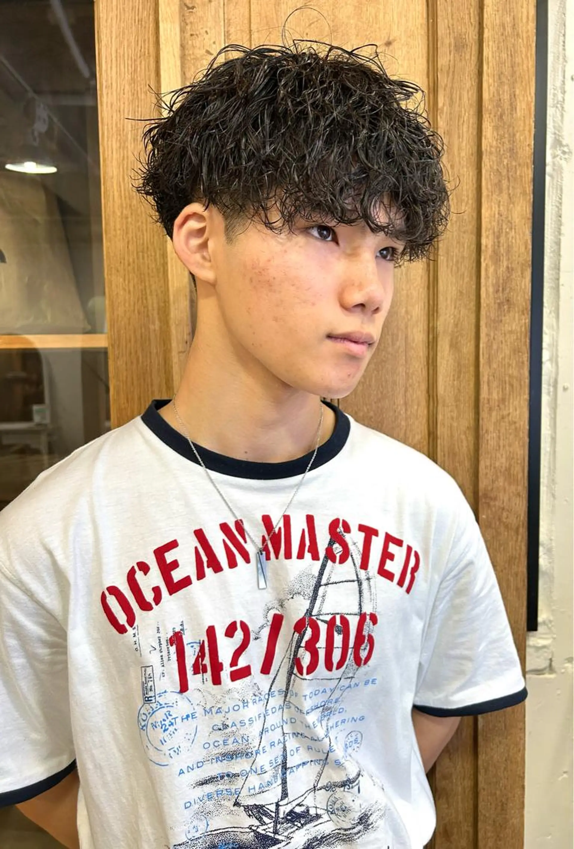 パーマ メンズ カット パーマ キタダ ヒロキのヘアスタイル