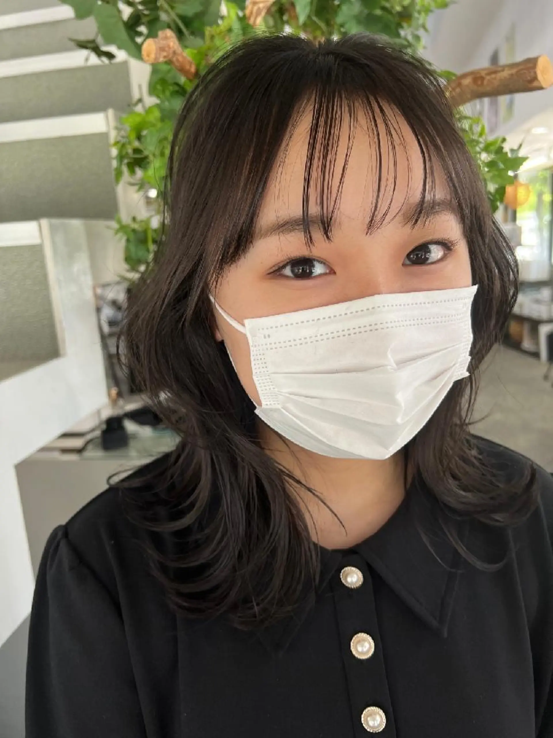 ミディアム カット 鶴田 風雅のヘアスタイル