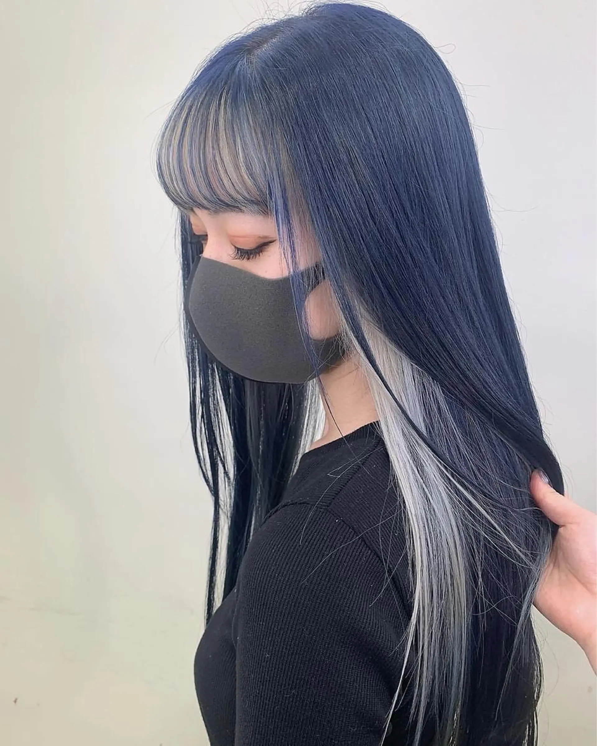 ミディアム カラー ヘアアレンジ ヘアカラー ダウンパーマ🇰🇷 毛流れパーマ【かな】のヘアスタイル