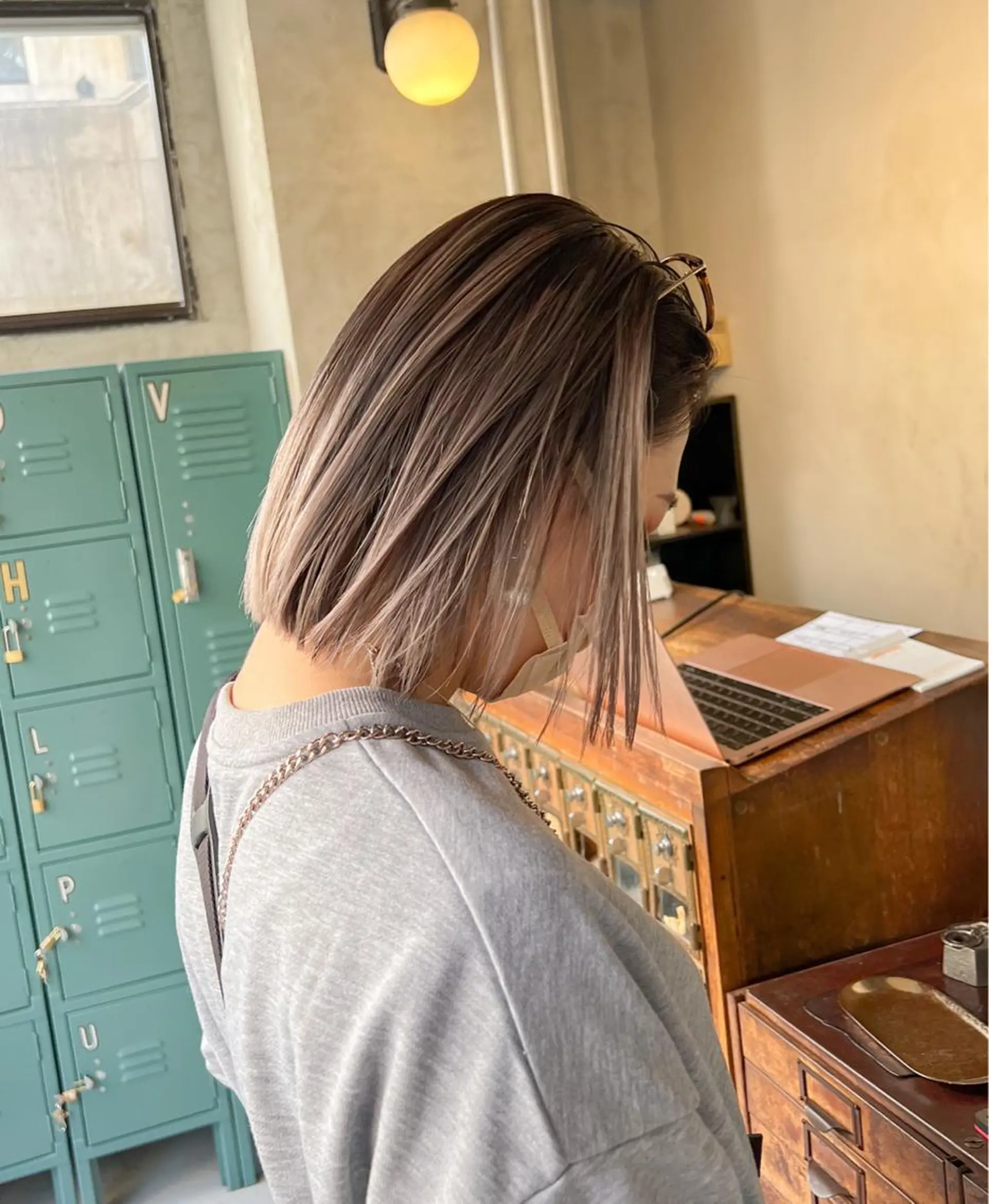 ミディアム カラー カット ヘアカラー トリートメント 海外デザイン🇺🇸 石渡諒太のヘアスタイル