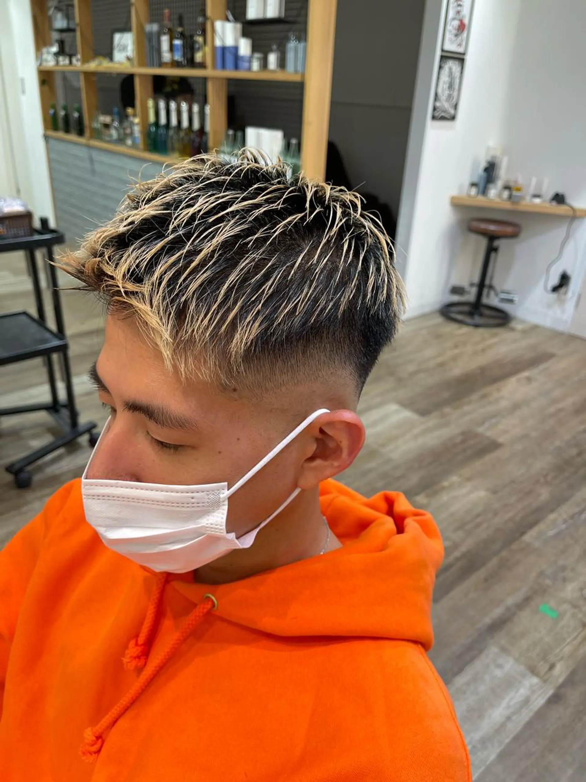 ショート カラー メンズ カット ヘアカラー メンズパーマ 北原寿樹のヘアスタイル