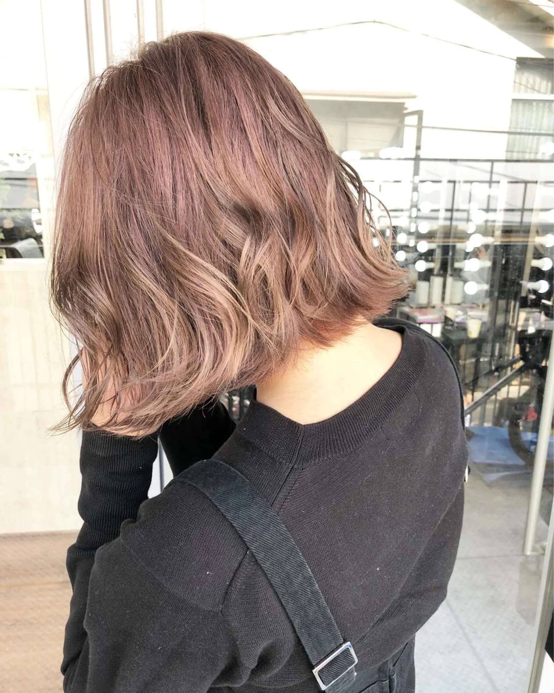 ショート カラー ベージュカラー ピンクカラー ピンクベージュ レイヤーカット BLend 渋谷のヘアスタイル