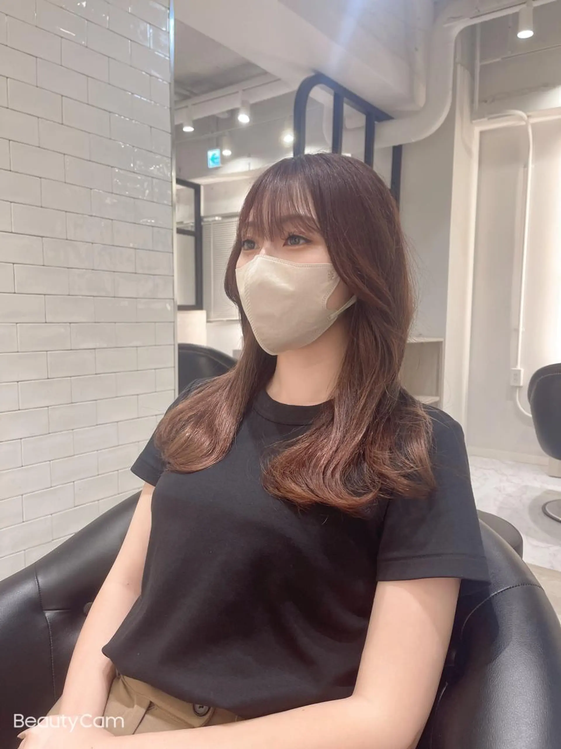 セミロング カラー カット ヘアカラー トリートメント &chaLme   心斎橋所属・emi/髪質改善/ 韓国風/艶カラーのヘアスタイル