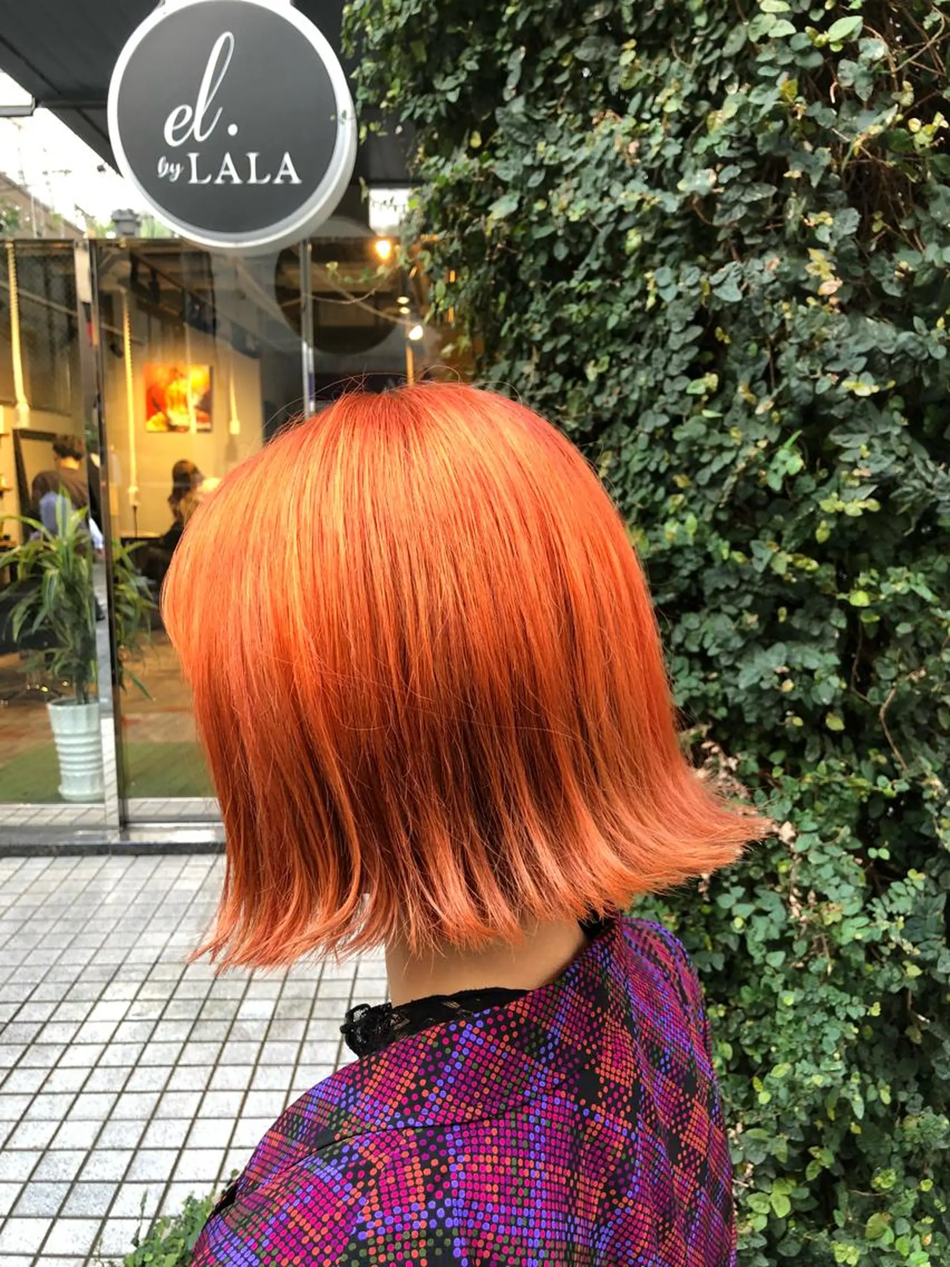 ショート カラー オレンジ 外ハネヘア カット ヘアカラー トリートメント ボブ/レイヤー/ メンズ/池澤慎人のヘアスタイル