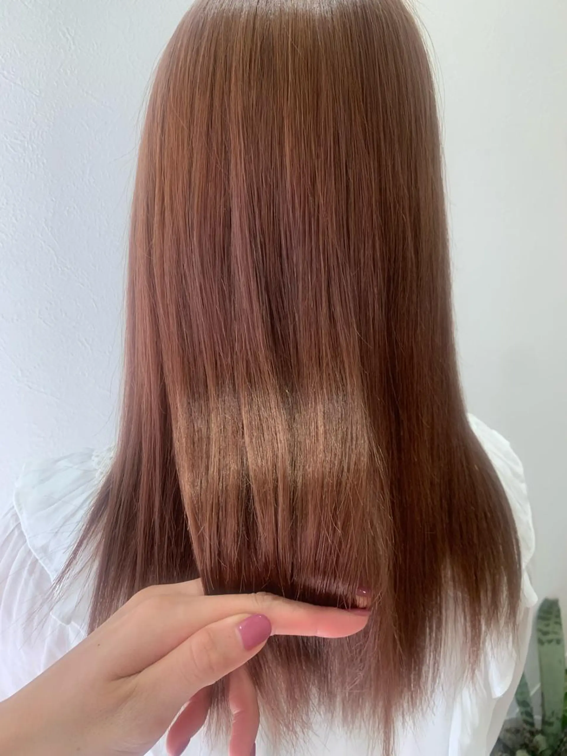 セミロング カラー ベージュカラー ピンクカラー ピンクベージュ カット ヘアカラー トリートメント hub hair レイヤー/透明感のヘアスタイル