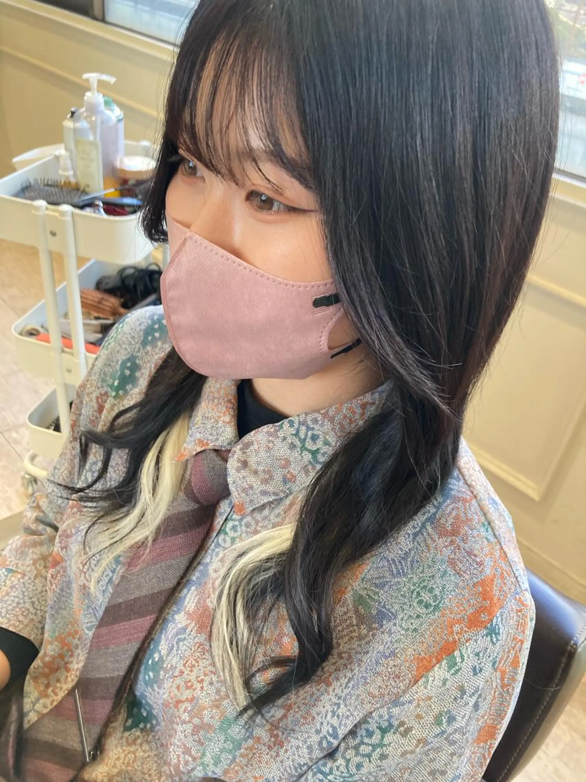 セミロング 編み込みエクステ エクステ エクステ エクステブリーチ矯正 griFFicaのヘアスタイル