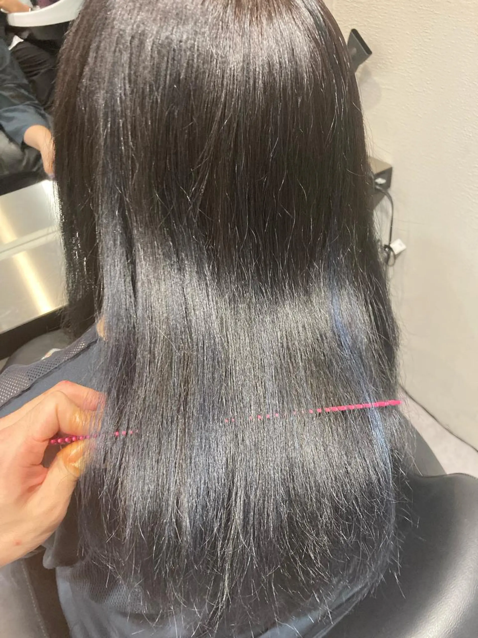セミロング カラー ブルーカラー ハイライトカラー ハイライト 豊中/メンズ特化 岡田 龍之介のヘアスタイル