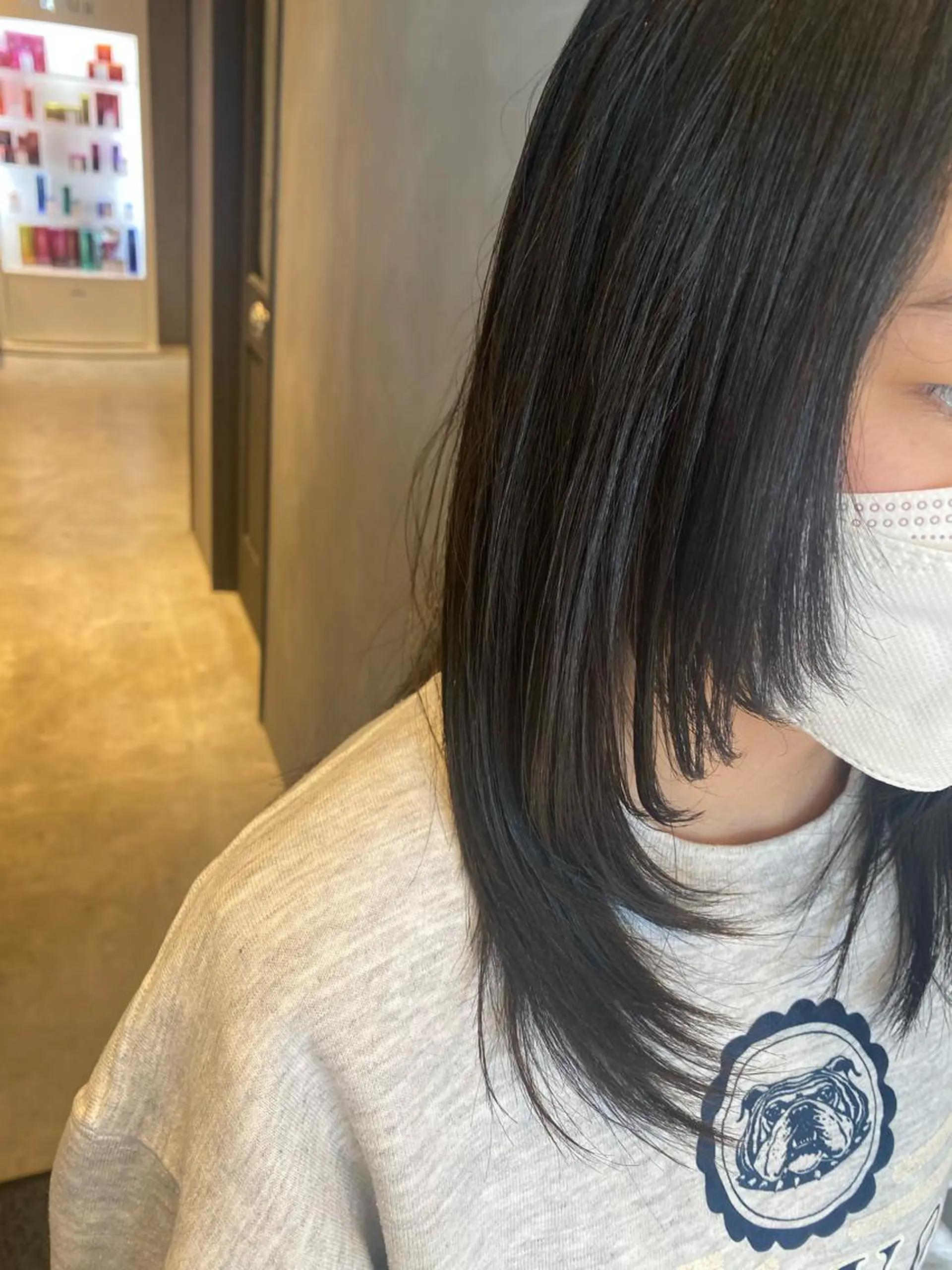 ロング 顔周りカット ウルフカット 内田 遥香のヘアスタイル