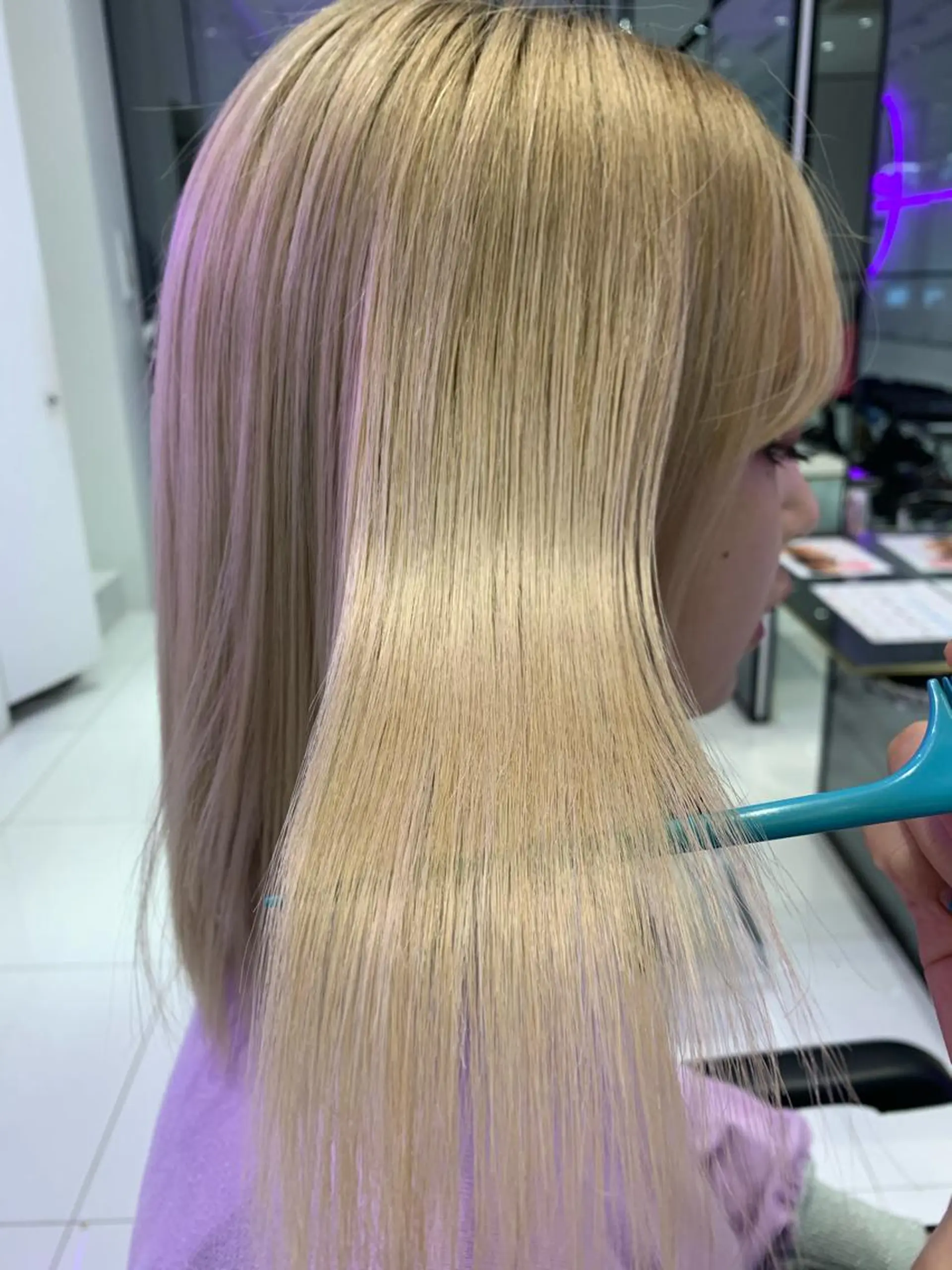 セミロング ヘアアレンジ トリートメント ハッシュカット/ 韓国ヘア☽⋰mahoのヘアスタイル