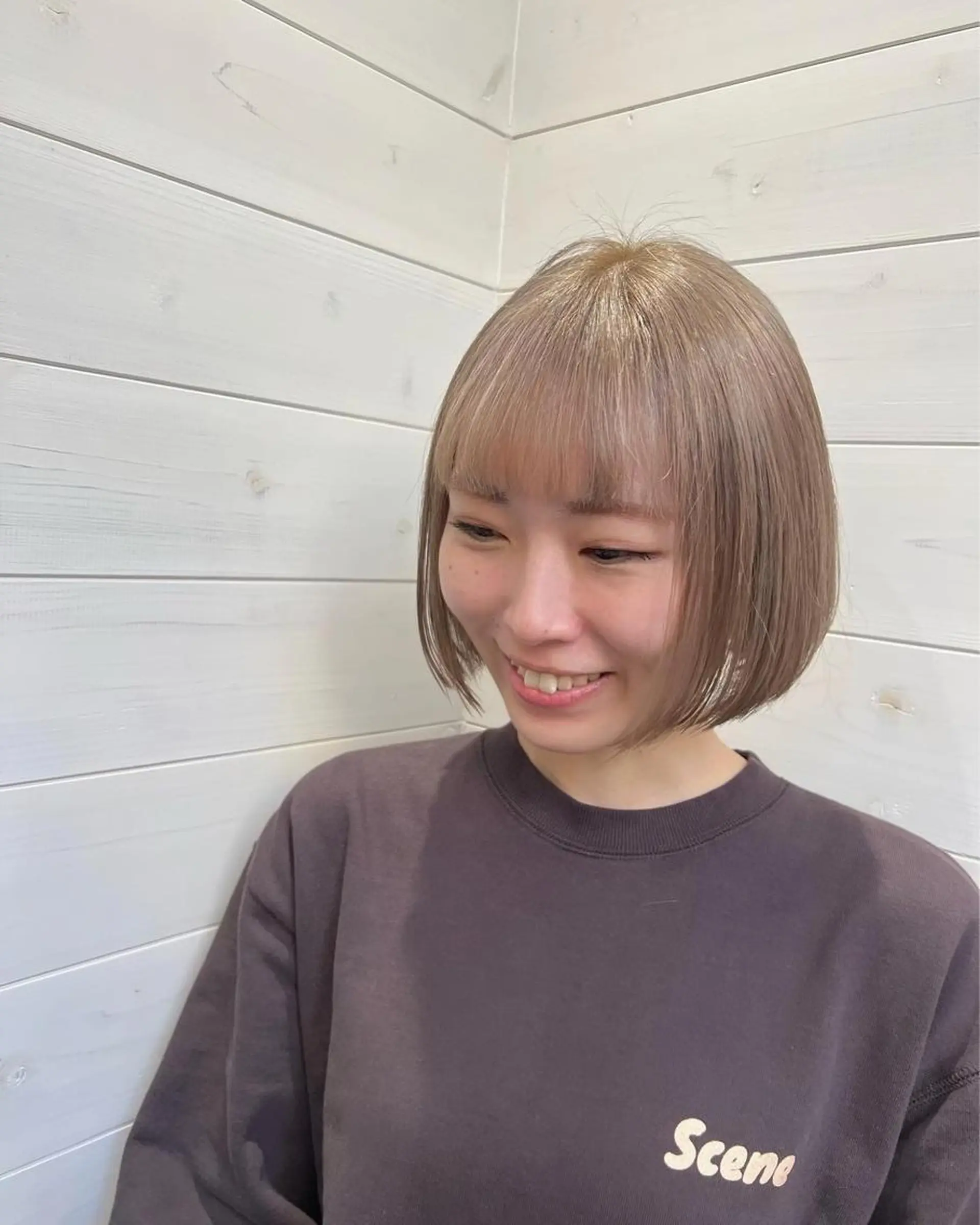 ショート カラー ボブ ヘアカラー トリートメント 🍇おぐら めぐみ🍇のヘアスタイル