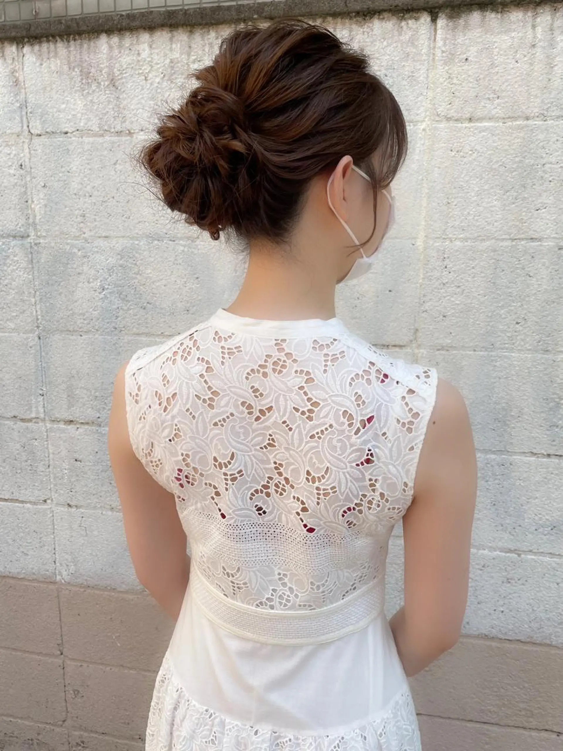 セミロング ヘアアレンジ ヘアセット ヘアアレンジ にいた　かづしげのヘアスタイル