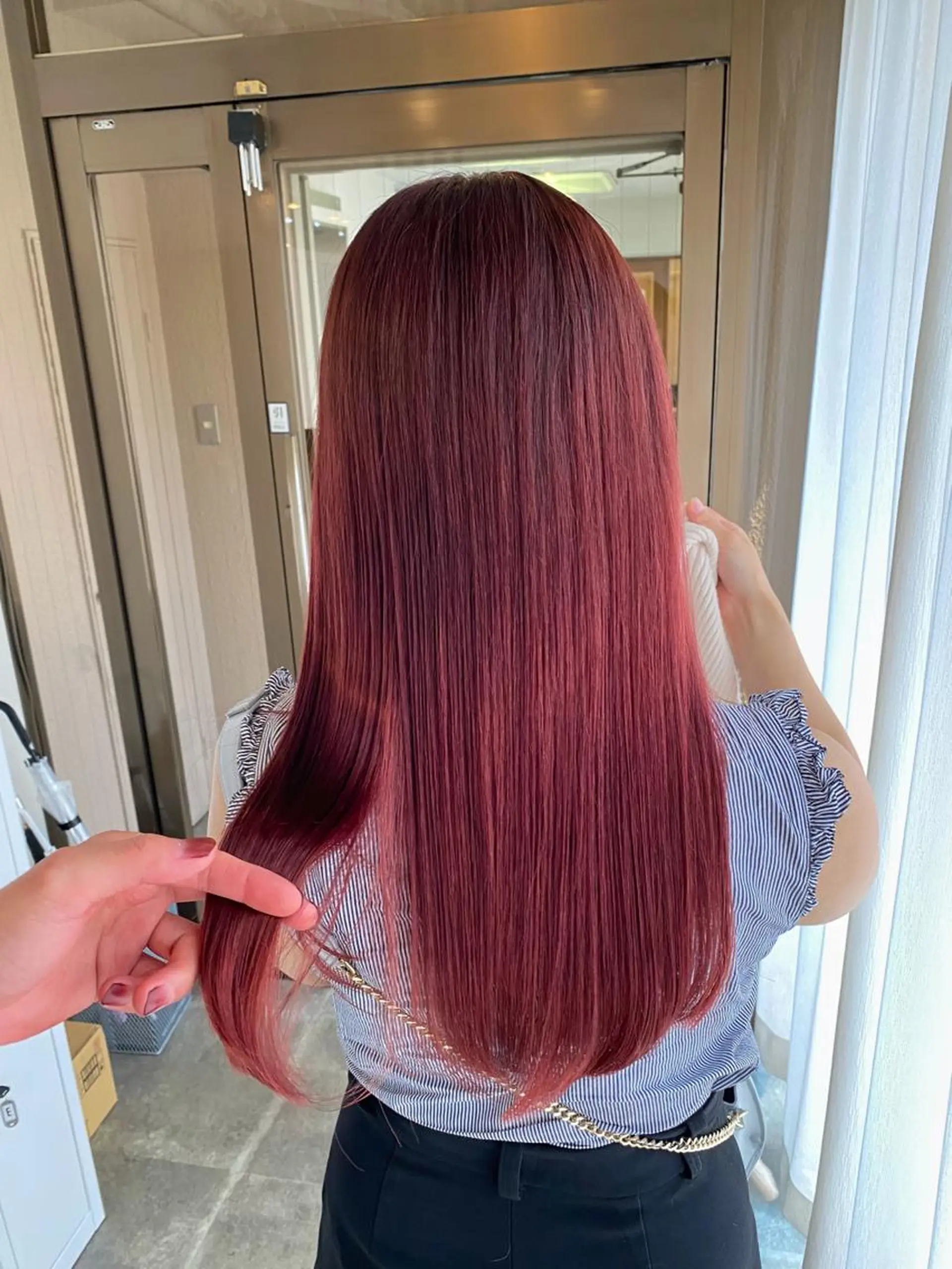 ロング カラー ヘアアレンジ ピンクカラー カット ヘアカラー トリートメント ヘアセット cecil hair 難波店所属・髪質改善透明感カラー /SHOGO☀️のヘアスタイル