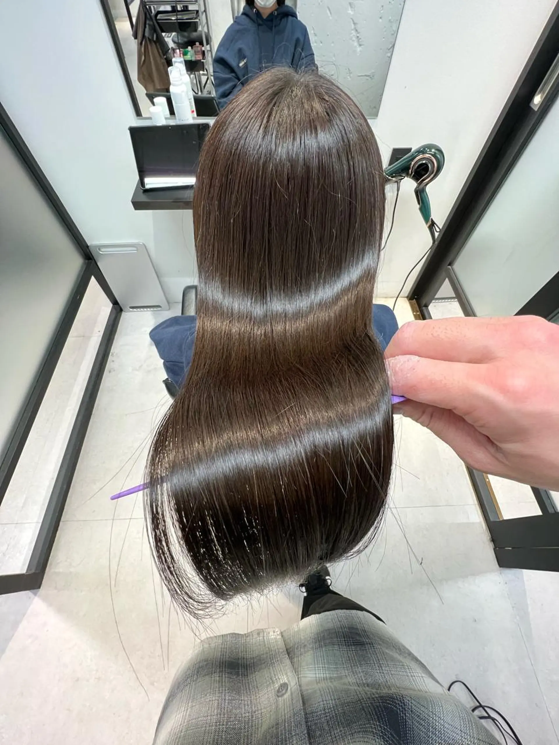 ロング トリートメント 髪質改善/縮毛矯正 艶カラー/珠聡のヘアスタイル