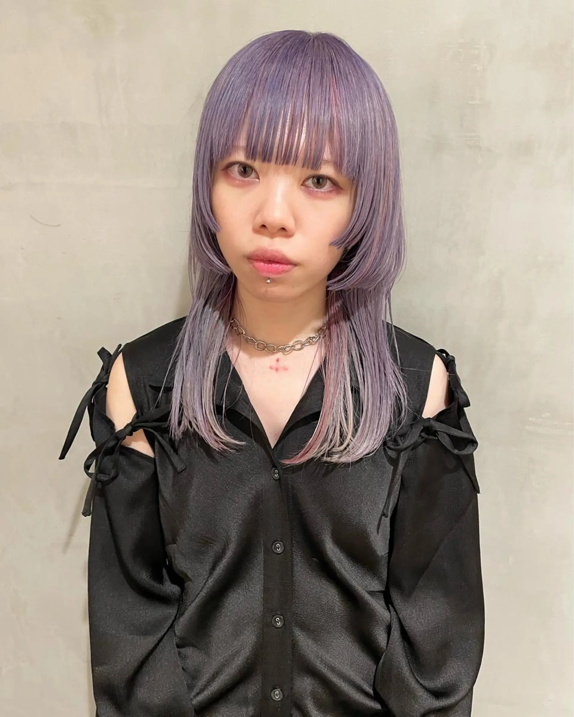 ミディアム カラー ヘアカラー トリートメント 優 作のヘアスタイル