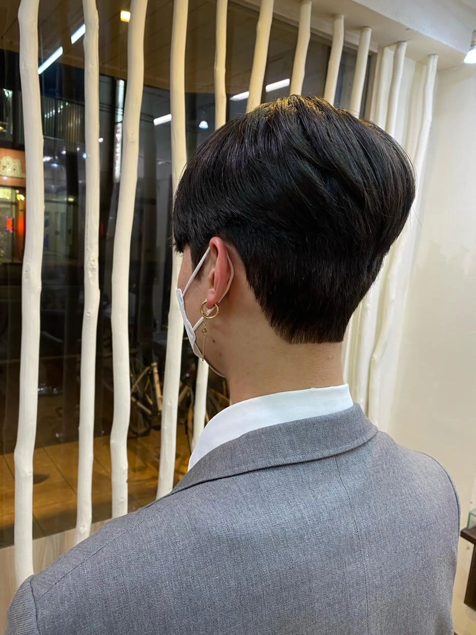 メンズ カット パーマ センターパートの神様 マッシュ 関口 柊太のヘアスタイル