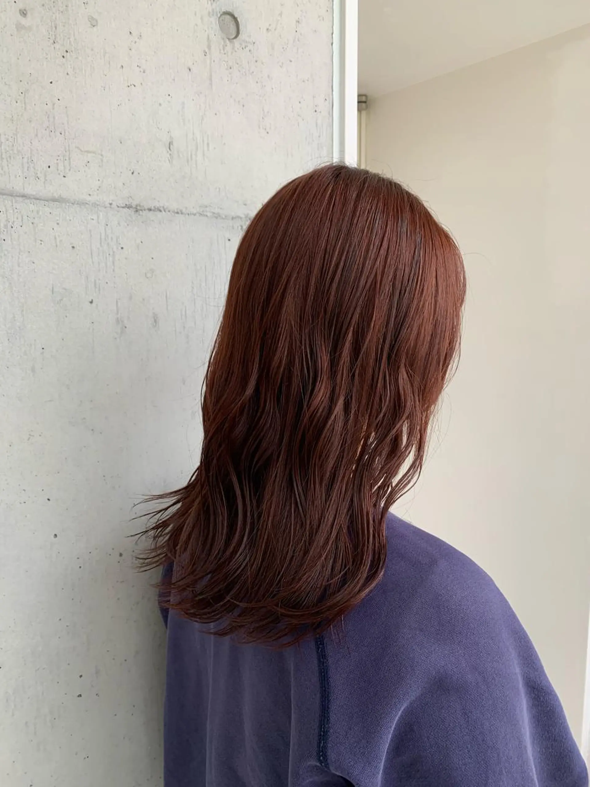 セミロング カラー パープルカラー カネコ ユカリのヘアスタイル