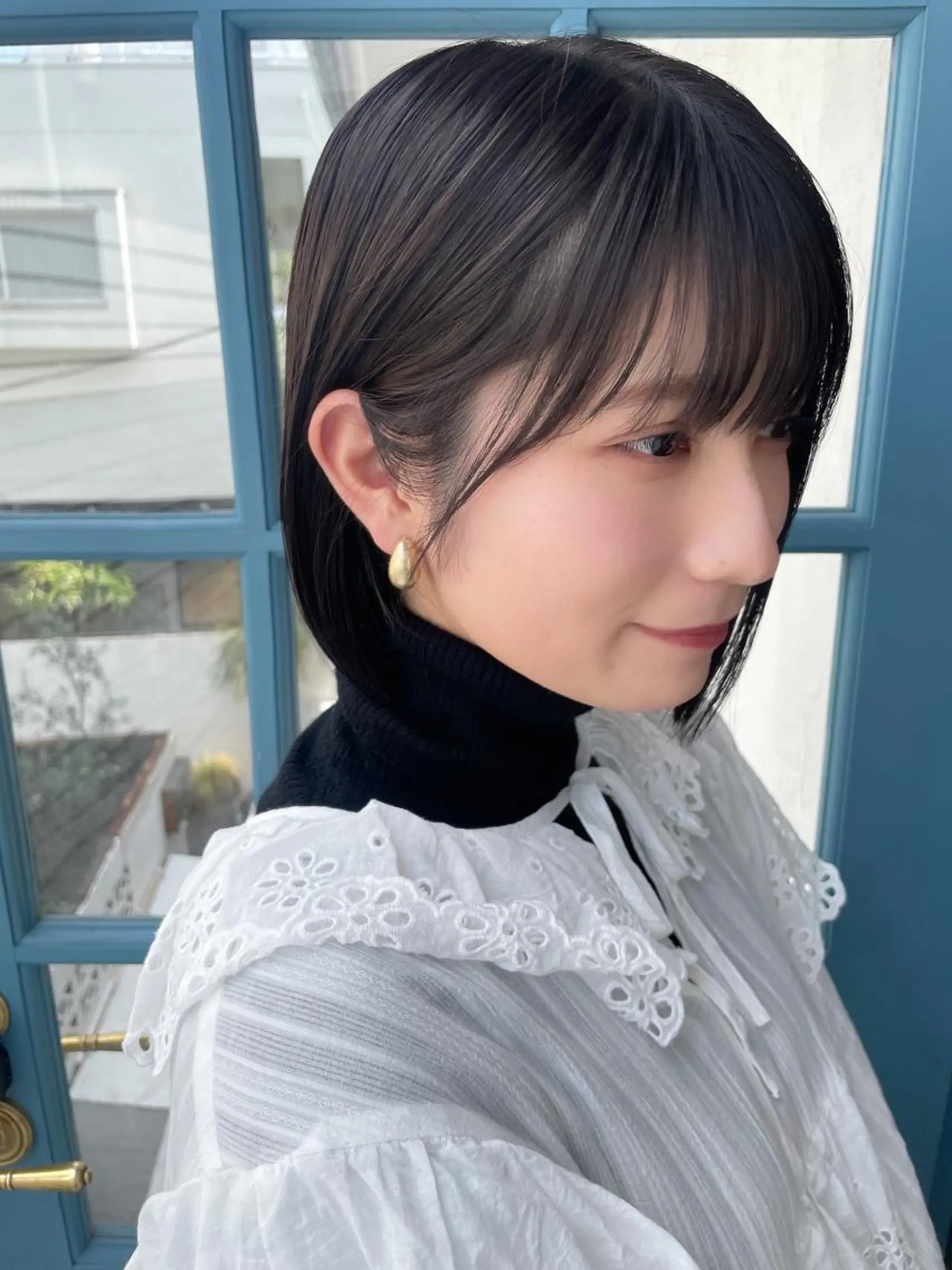 ショート カラー カット ヘアカラー トリートメント 顔周りカット× 髪質改善【リョウ】のヘアスタイル