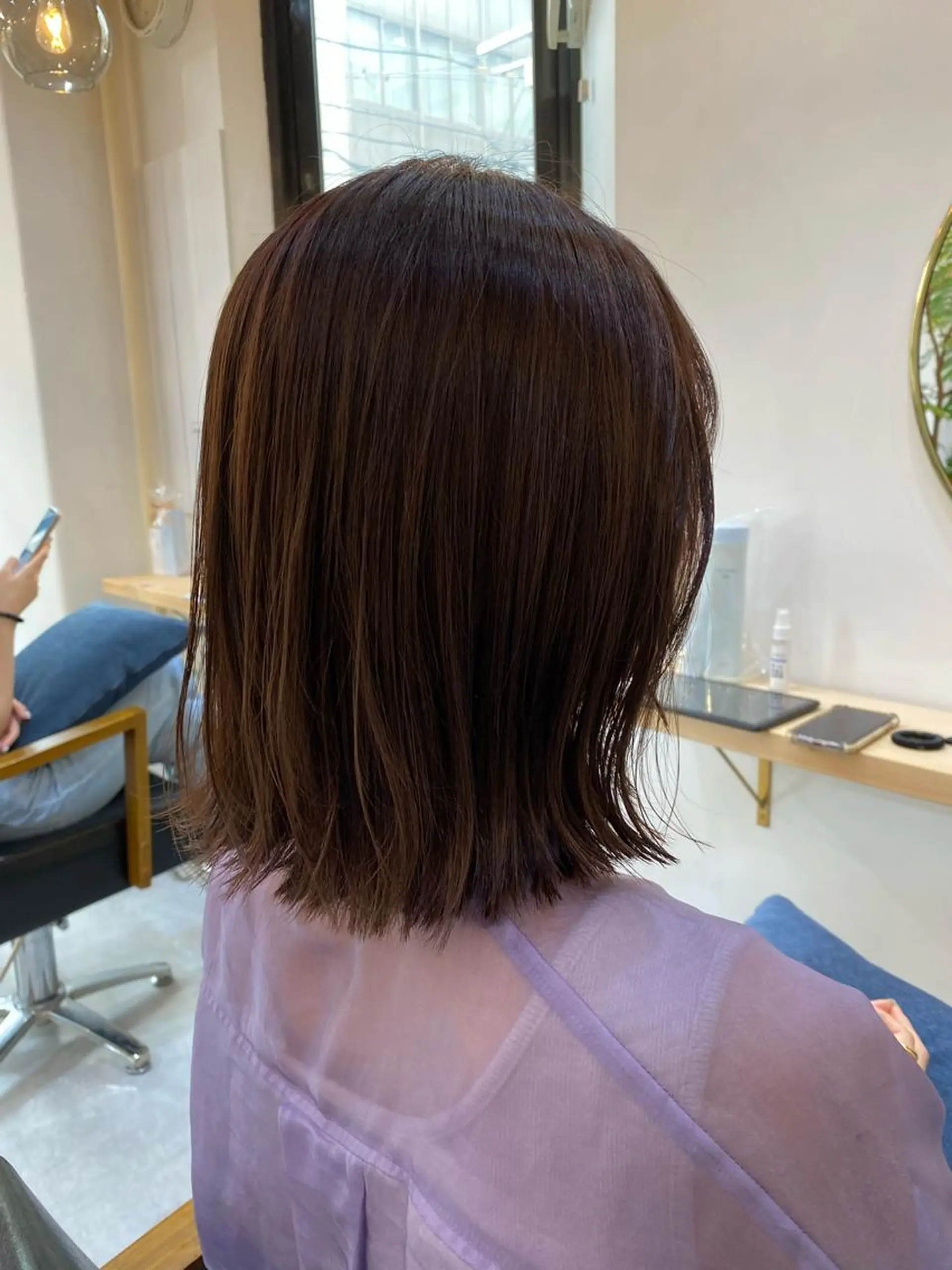 セミロング カラー 外ハネヘア カット ヘアカラー トリートメント ヘッドスパ CARICIA🌱 masaeのヘアスタイル