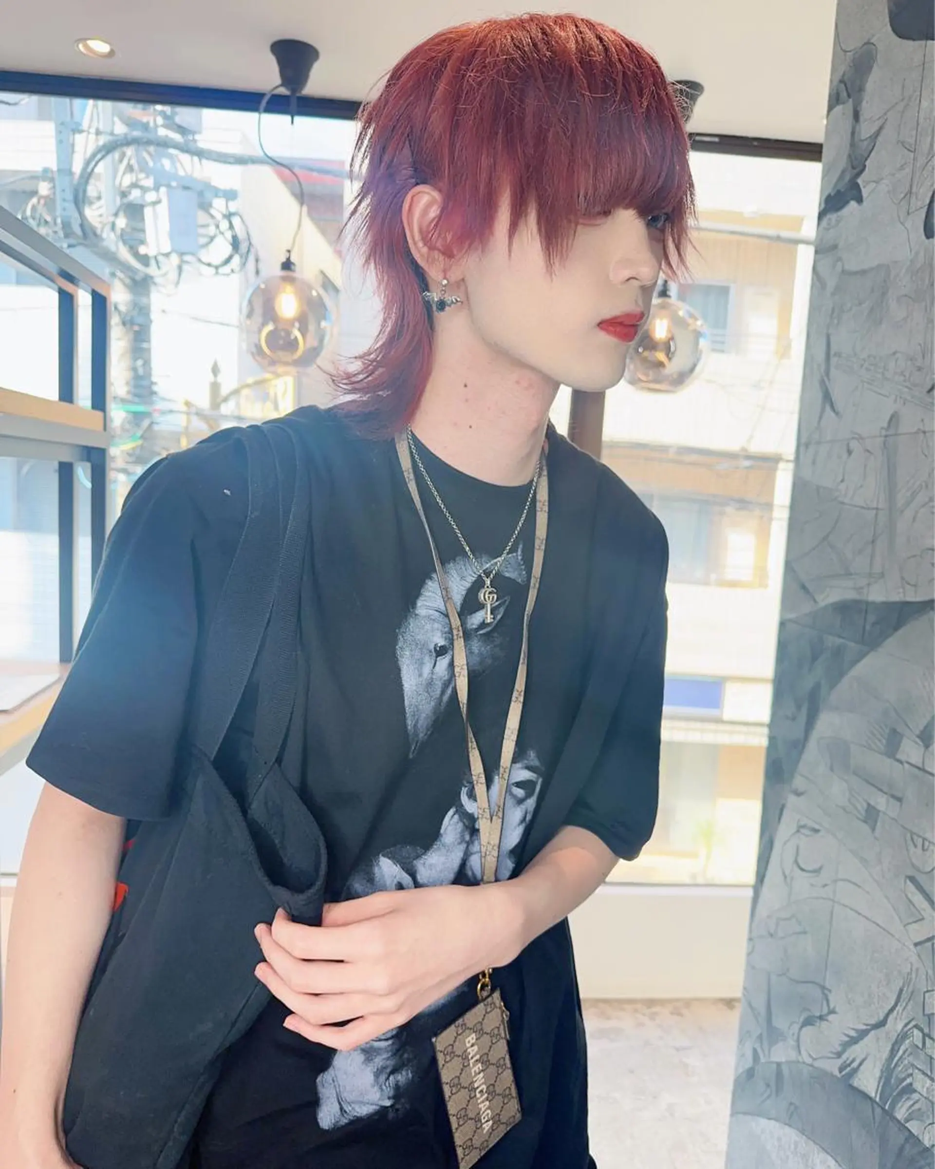 カラー メンズ メンズウルフカット ウルフカット ヘアカラー AIRI 🐈‍⬛のヘアスタイル