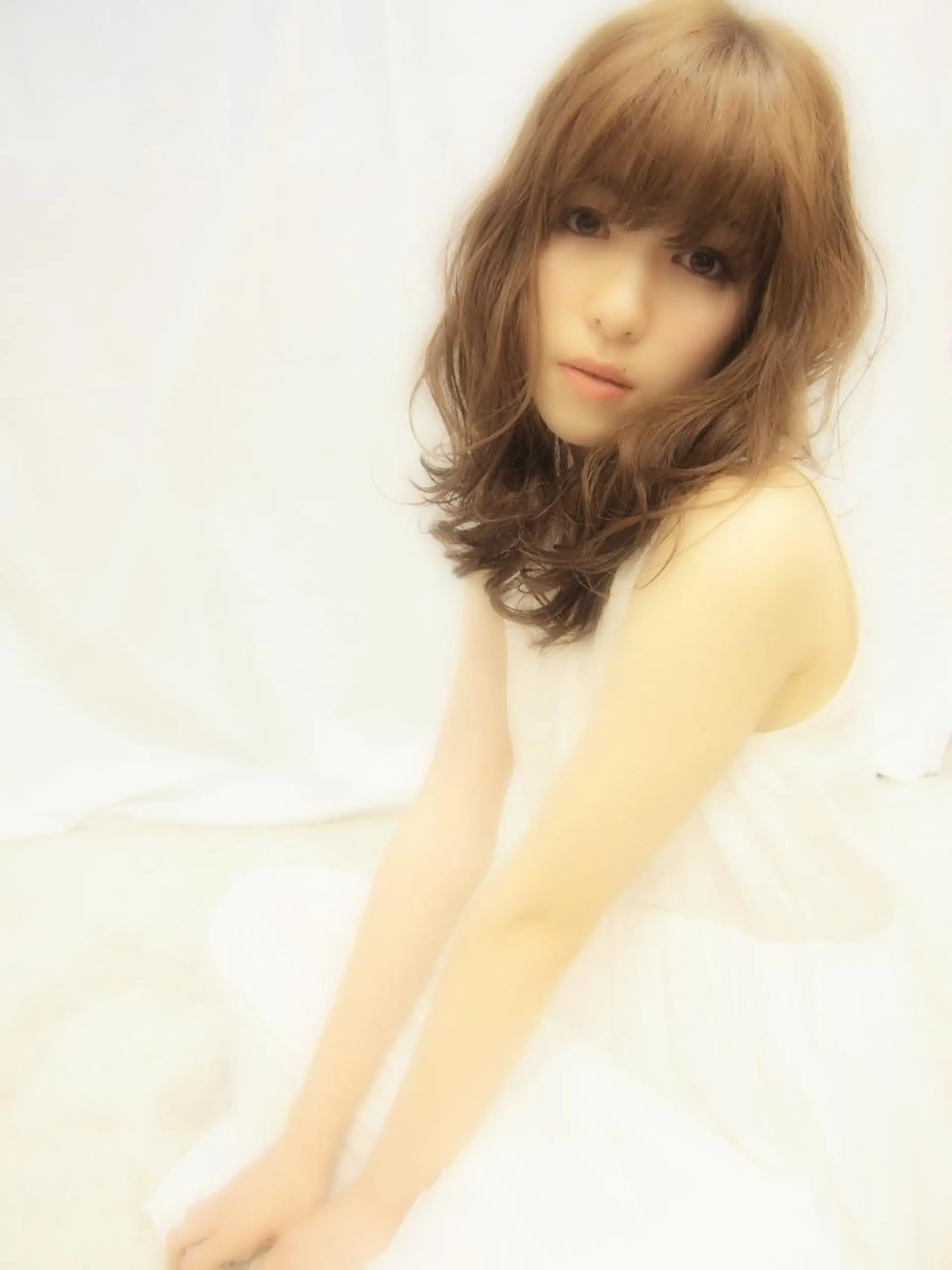 セミロング ほさか しんごのヘアスタイル