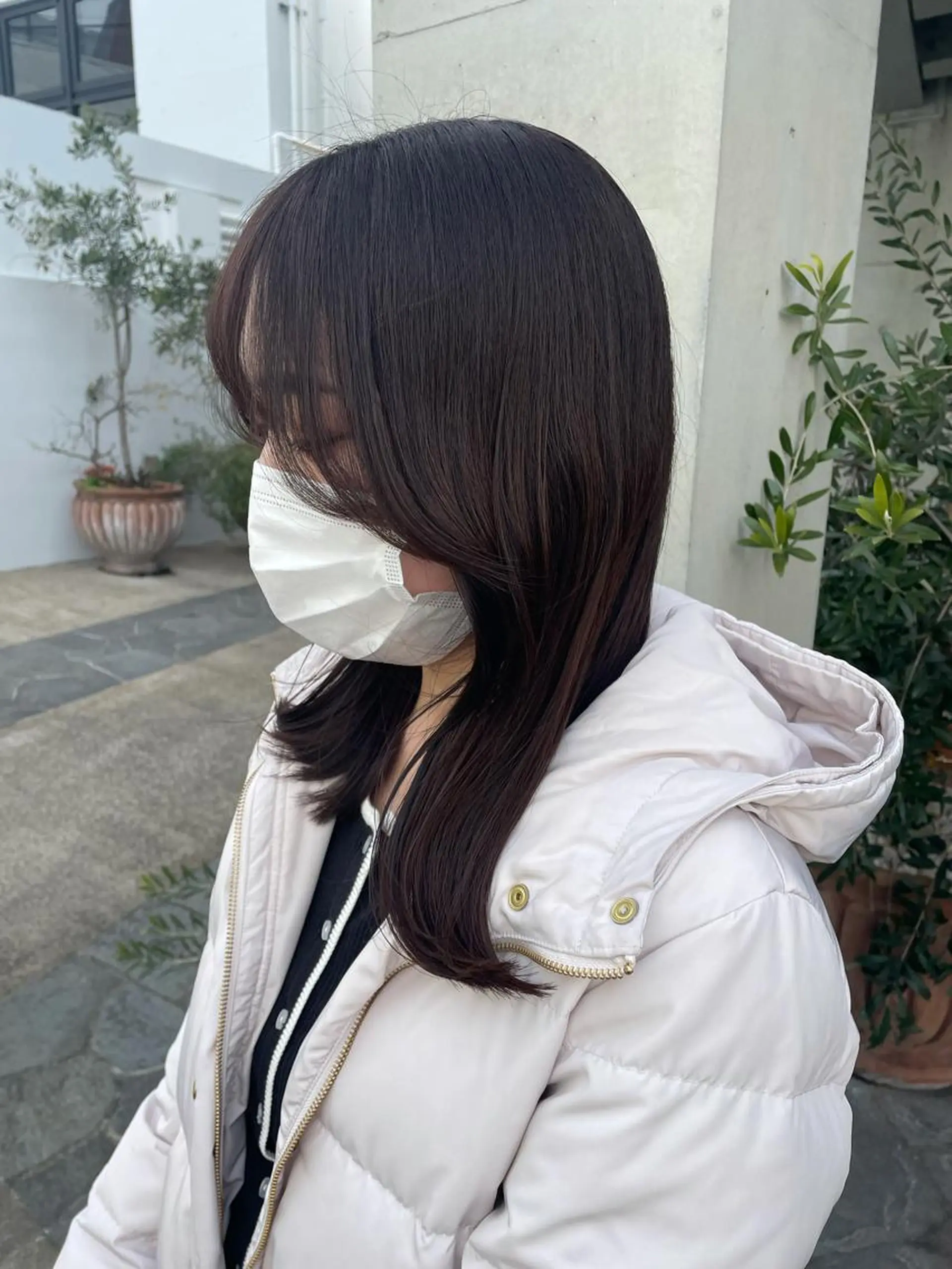 セミロング カラー 透明感カラー くびれヘア 韓国風ヘア トリートメント レイヤーカット🎀 kanaのヘアスタイル